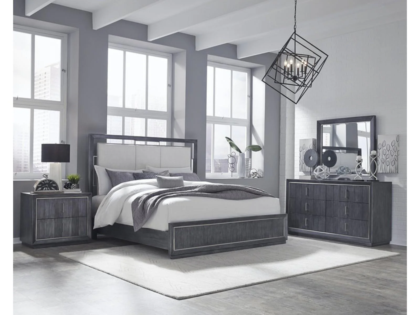Pulaski Furniture Echo Queen Panel Bed in Galaxy Black - Image 4