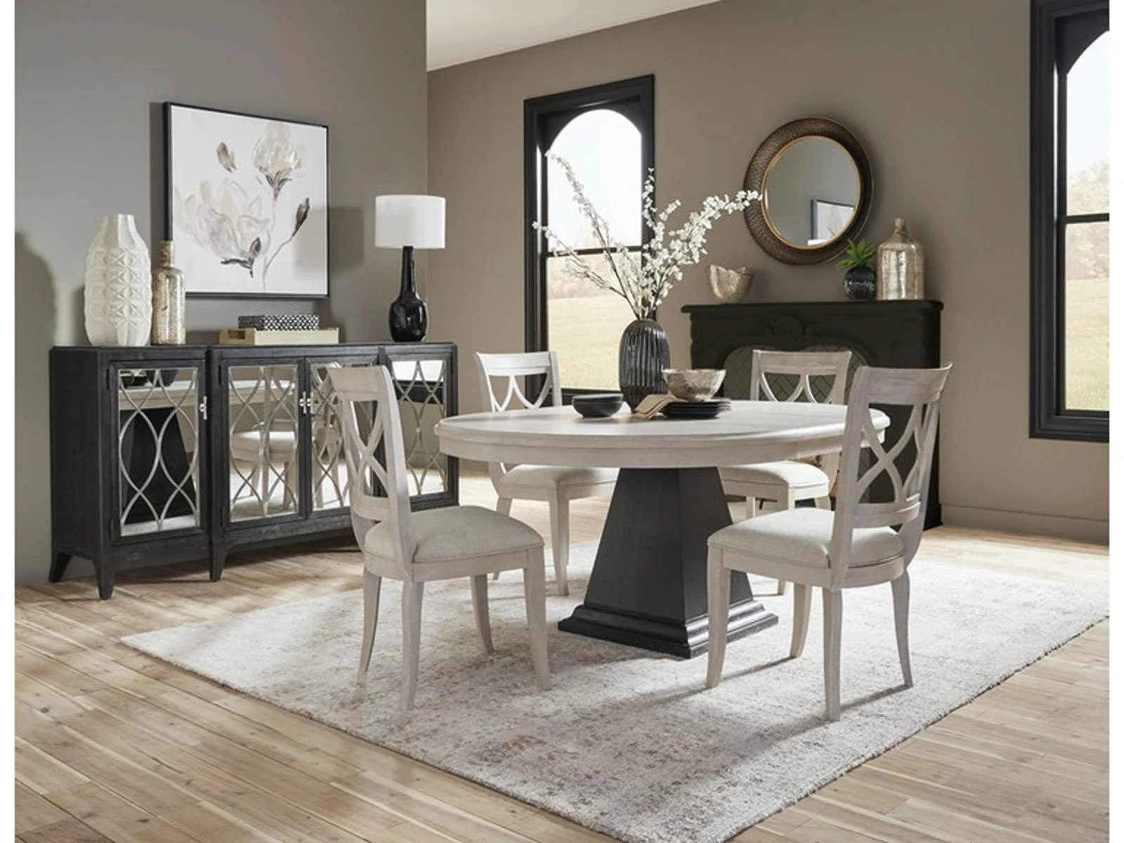 Pulaski Furniture Lex Street Round Dining Table in White - Image 5