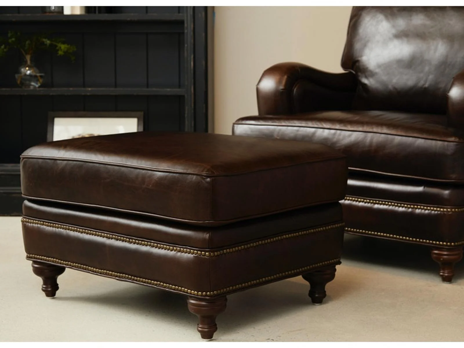 Pulaski Furniture Oliver Ottoman in Dark Wood - Image 3