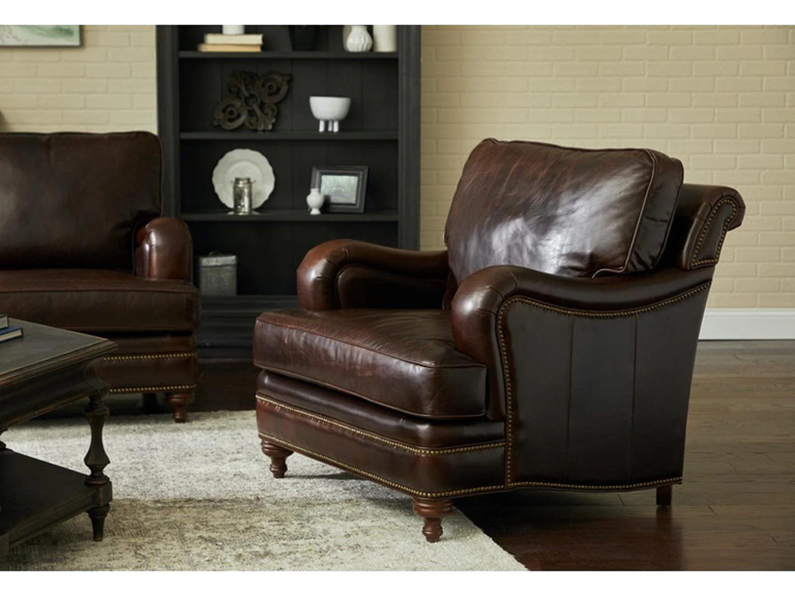 Pulaski Furniture Oliver Stationary Chair in Dark Wood - Image 3