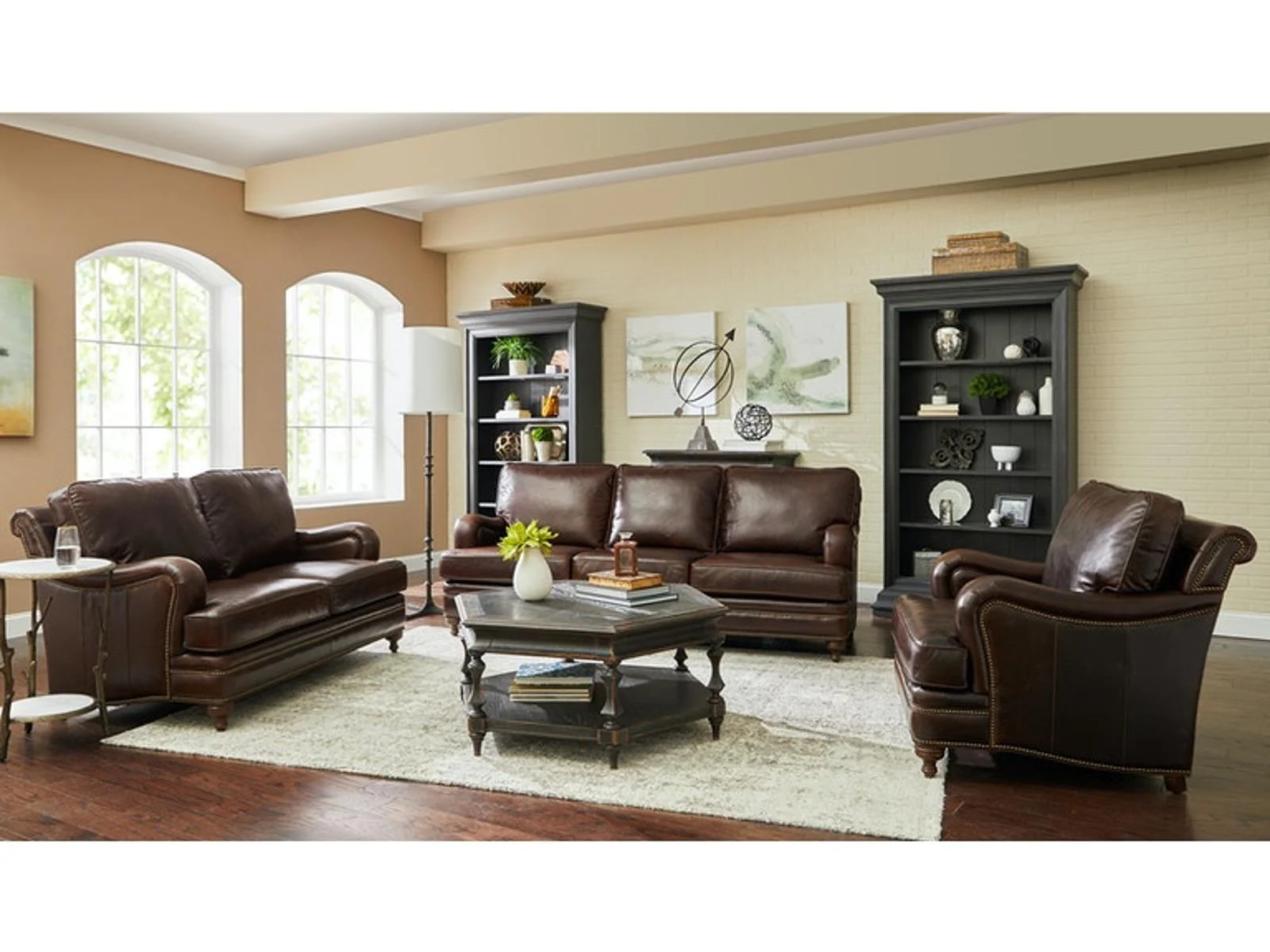 Pulaski Furniture Oliver Stationary Chair in Dark Wood - Image 4