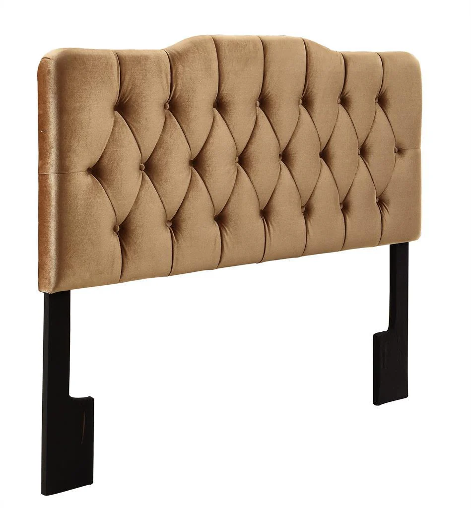 Pulaski King Upholstered Soft Shape Headboard in Velvet Bronze - Image 2