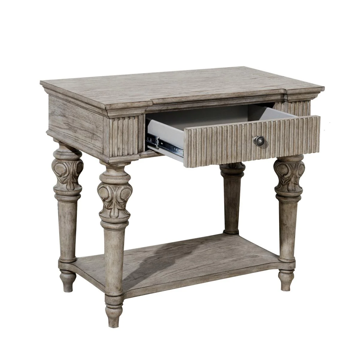 Pulaski Kingsbury Open Nightstand in Gray - Image 3