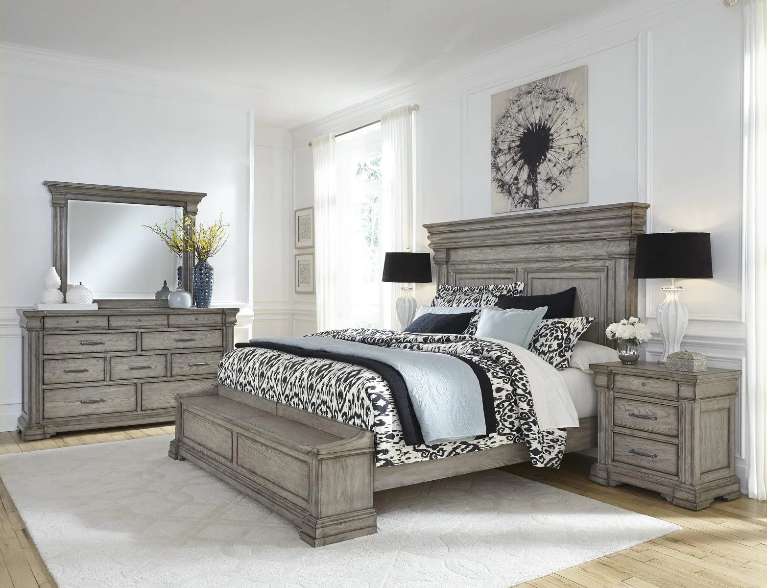 Pulaski Madison Ridge California King Panel Bed with Blanket Chest Footboard in Heritage Taupe������P091-BR-K6 - Image 4