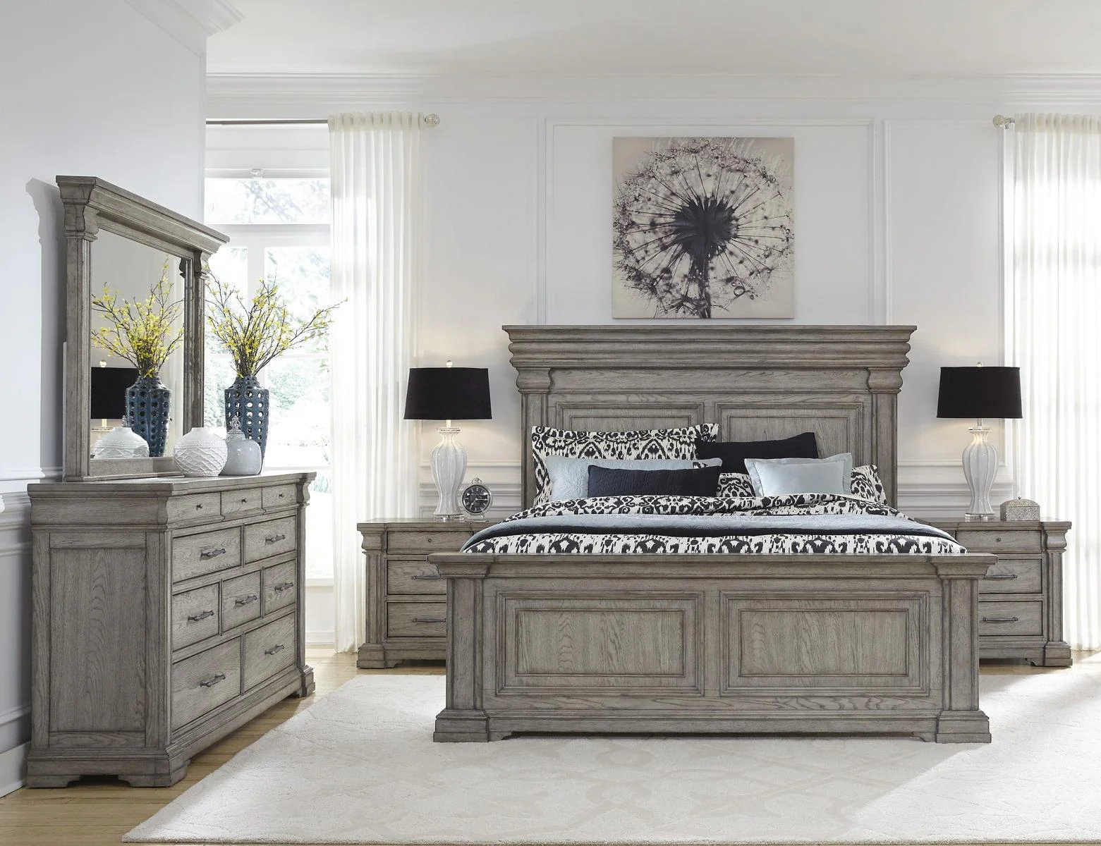 Pulaski Madison Ridge Queen Panel Bed in Heritage Taupe������P091-BR-K1 - Image 5