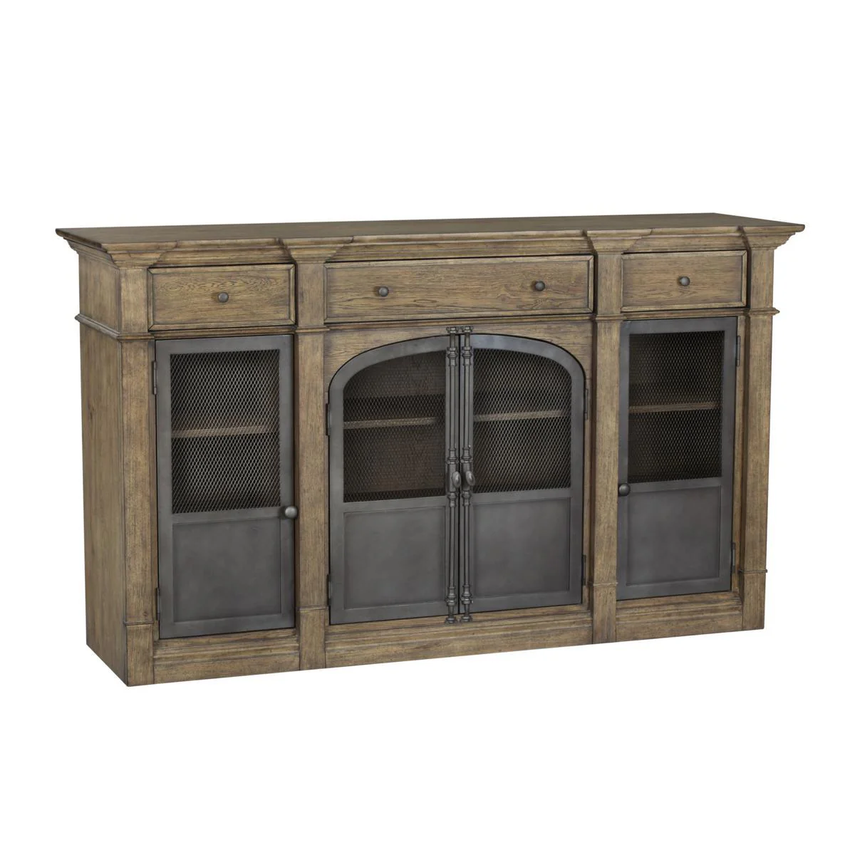 Pulaski Metal Door Light Oak Sideboard - Image 2