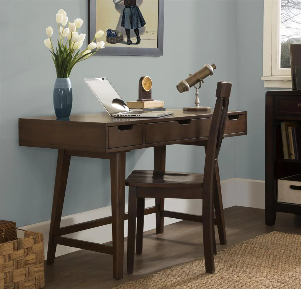 Pulaski Mid-Century Writing Desk in Brown - Image 3