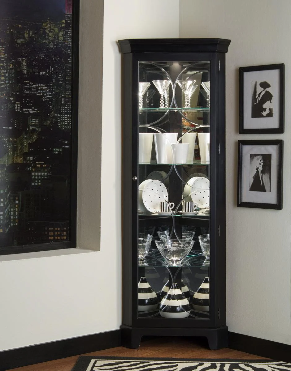 Pulaski Oxford Black Corner Curio - Image 2