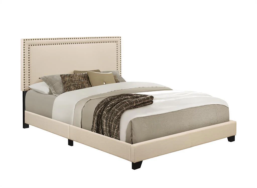 Pulaski Queen Upholstered Bed in Cream - Image 3