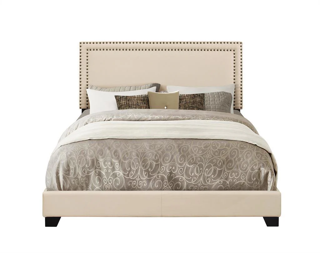 Pulaski Queen Upholstered Bed in Cream - Image 4