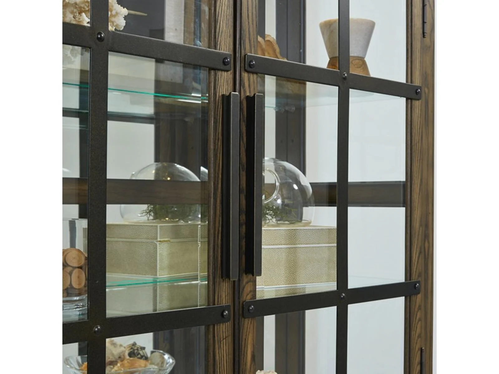 Pulaski Two Door Curio in Medium Brown - Image 2