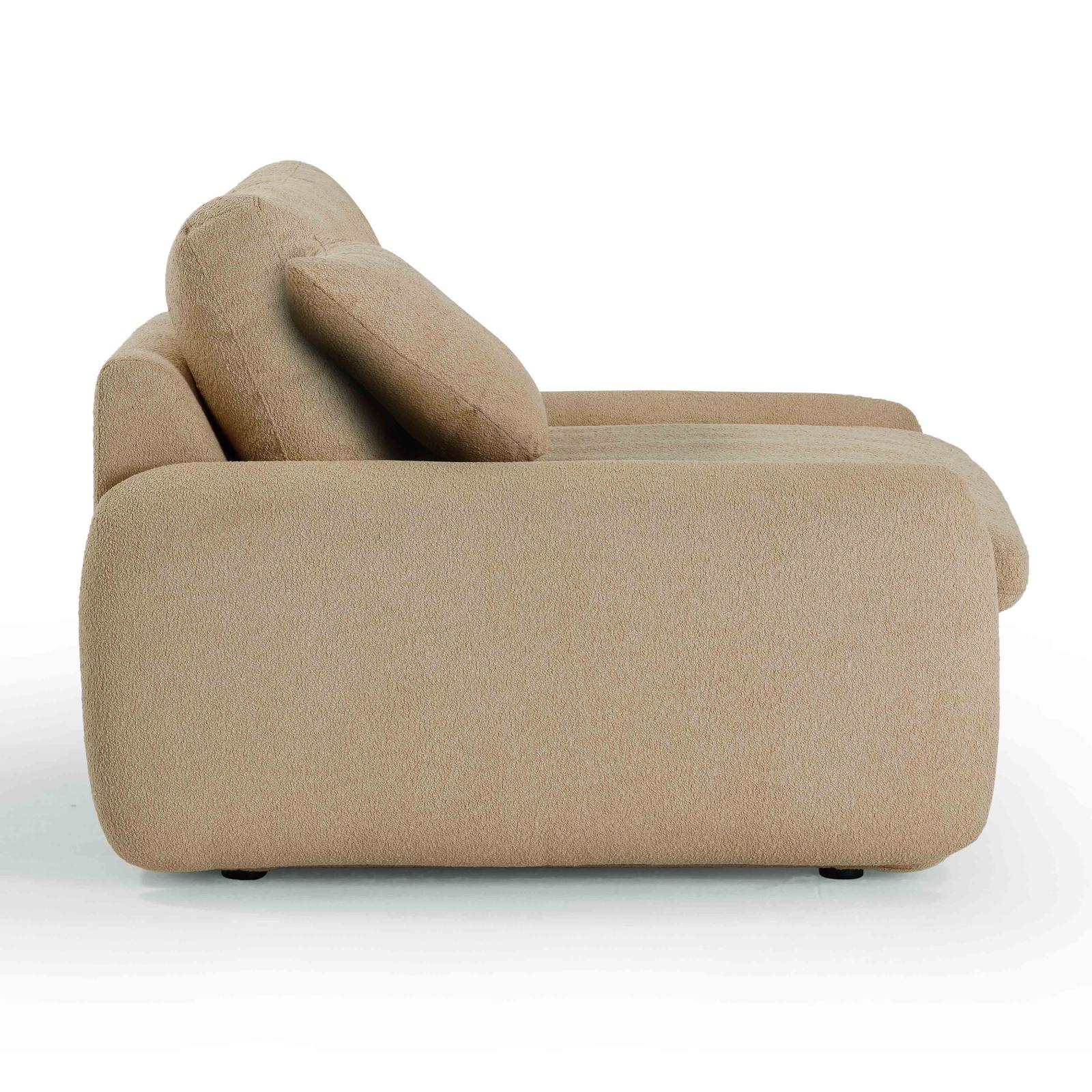 Rachelle Tan Boucle Lounge Chair - Image 4