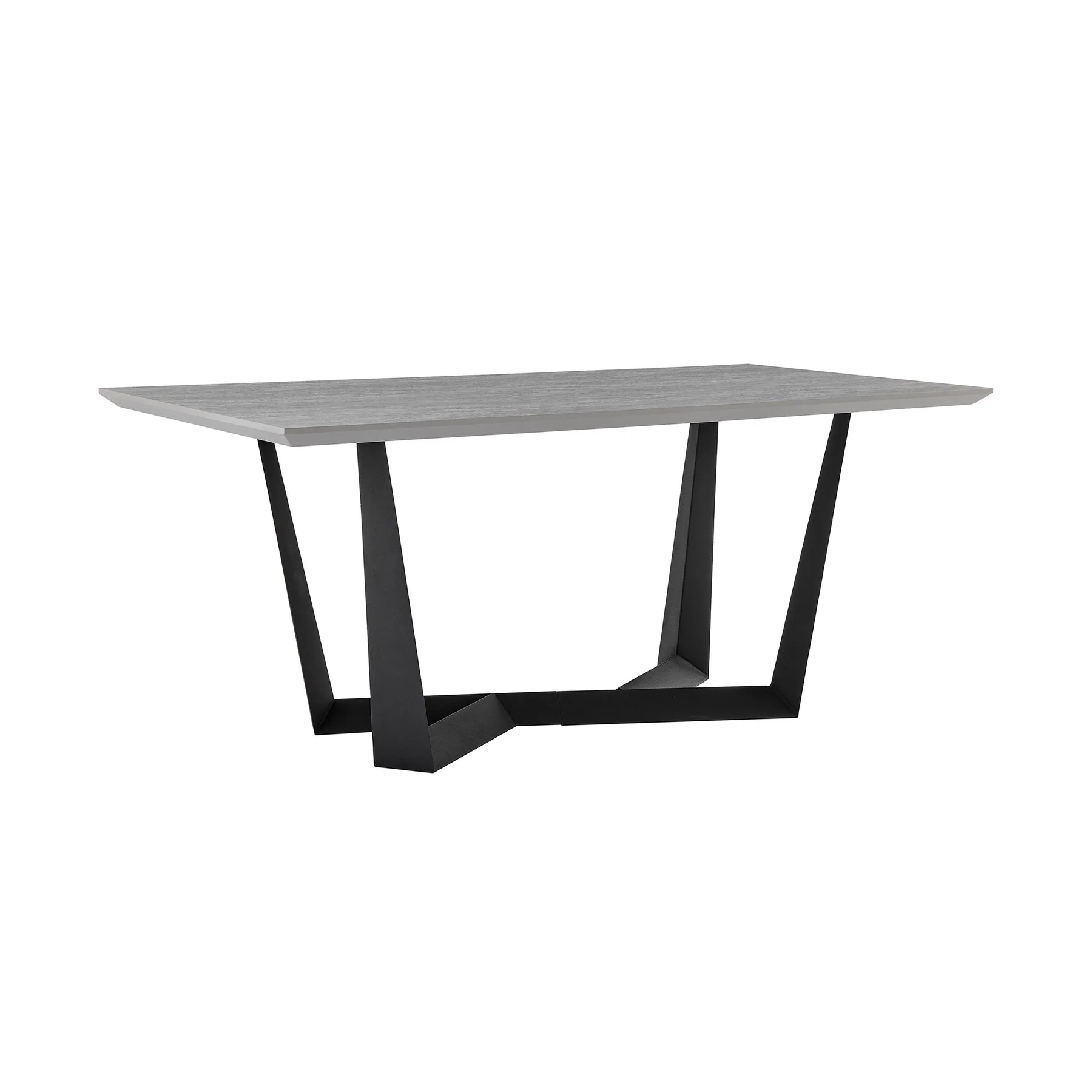 Radford and Lexi 5 Piece Modern Rectangular Dining Set in Light Gray Melamine Wood and Blue Fabric - Image 5