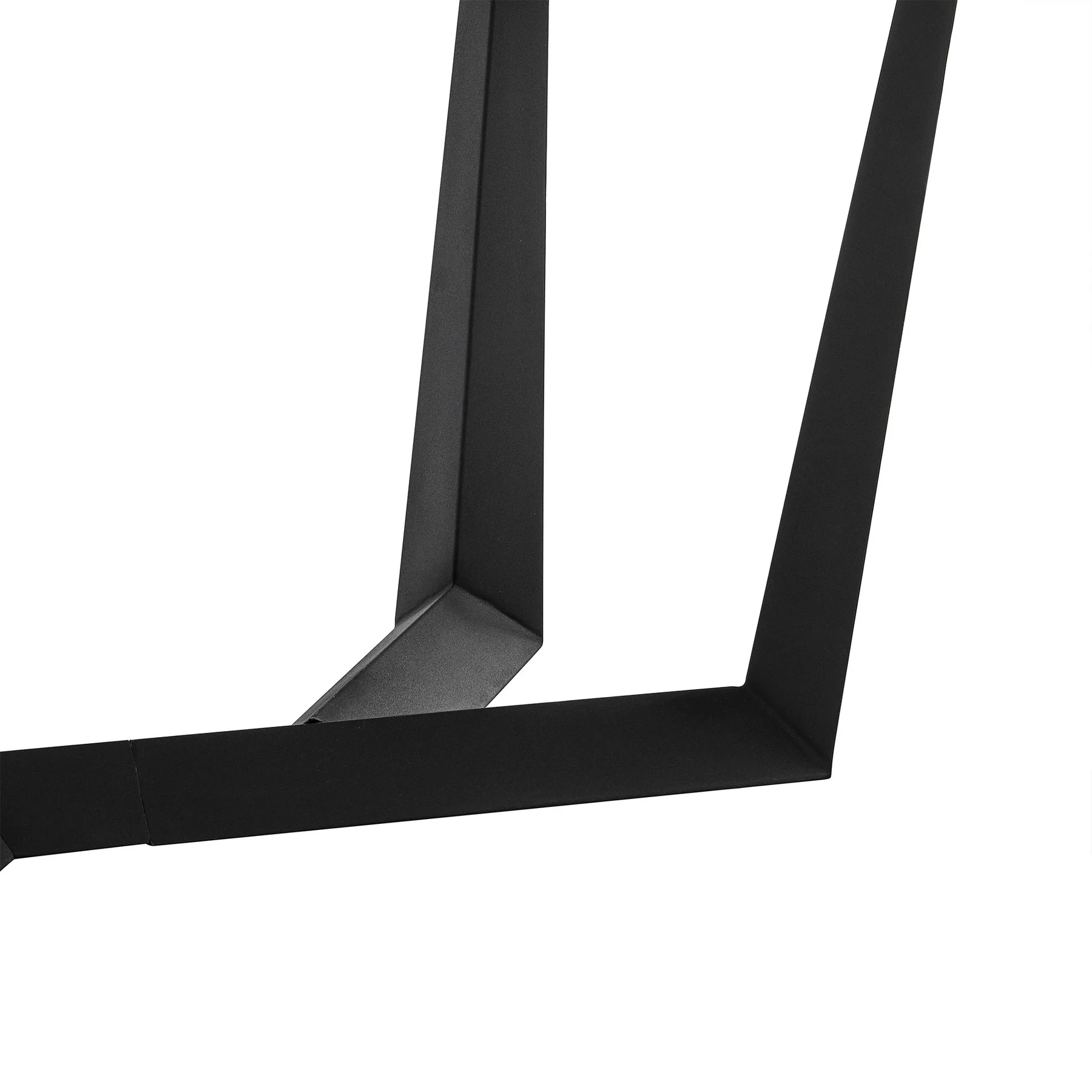 Radford Light Gray Rectangular Dining Table with Black Finish - Image 4