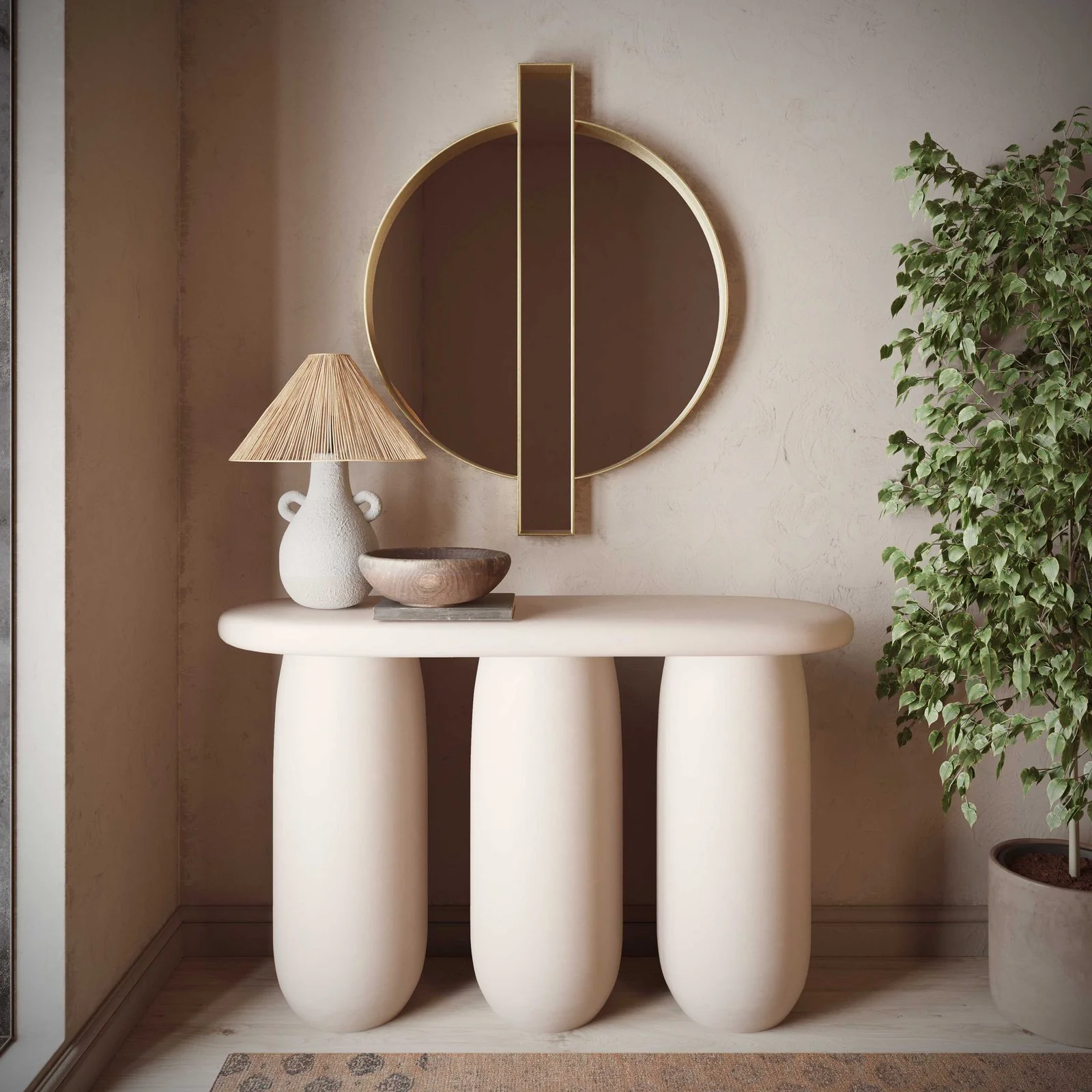 Rahul Cream Console Table - Image 2