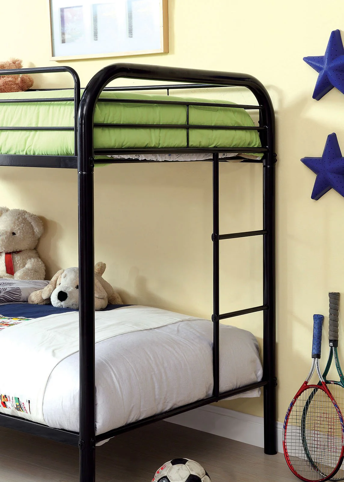 Rainbow Twin/Twin Bunk Bed, Black - Image 2