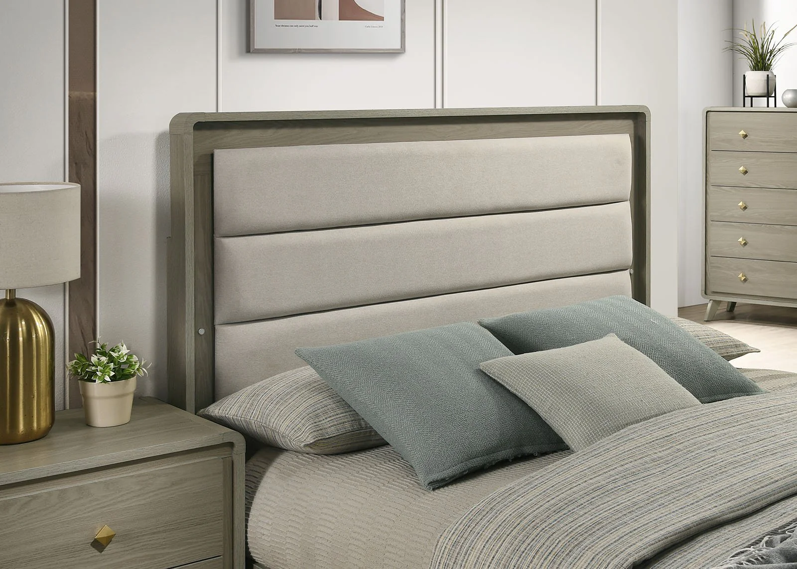 Rainier Queen Bed, Gray - Image 2