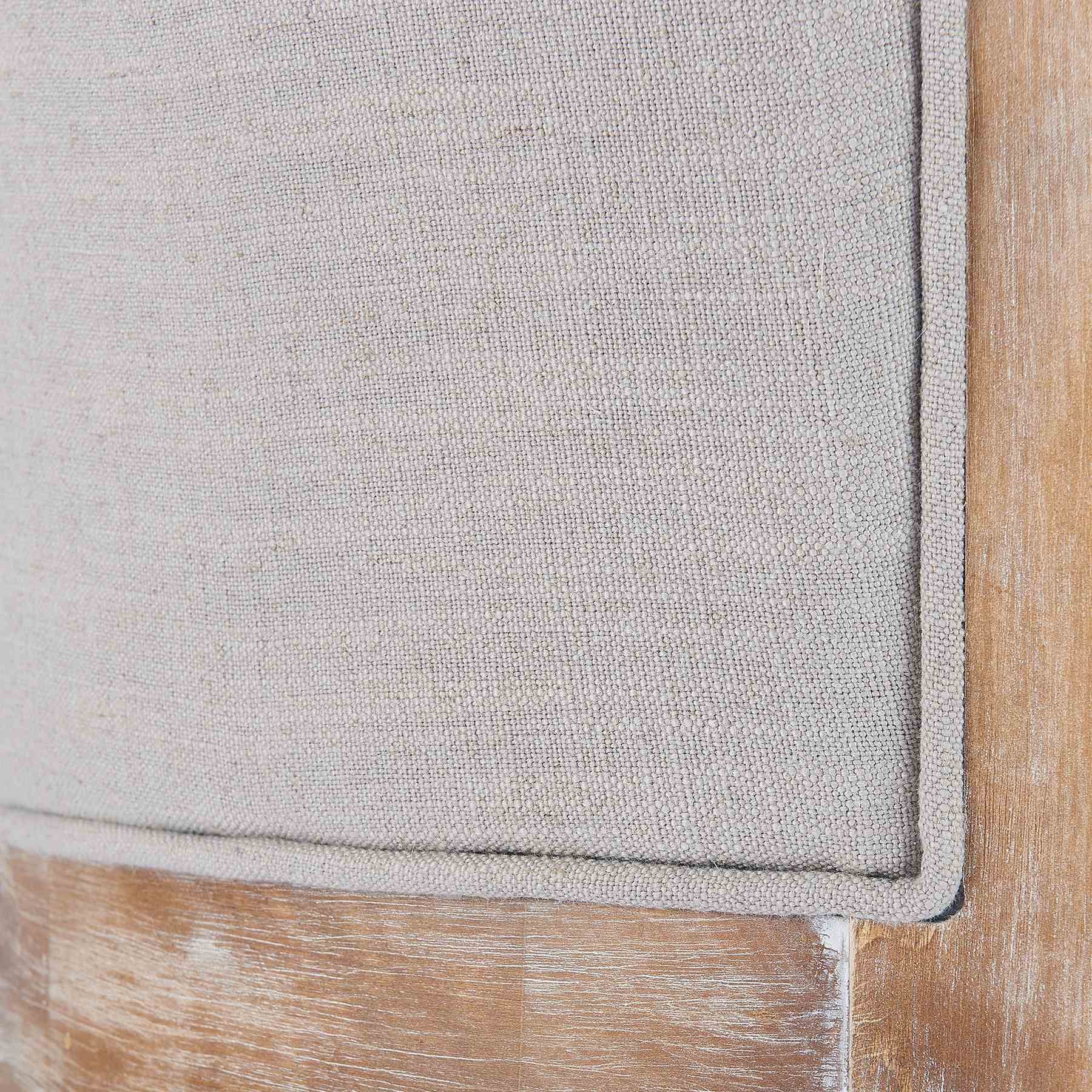Raleigh 26" Counter Height Swivel Barstool in Distressed Oak Finish and Putty Ivory Linen - Image 6