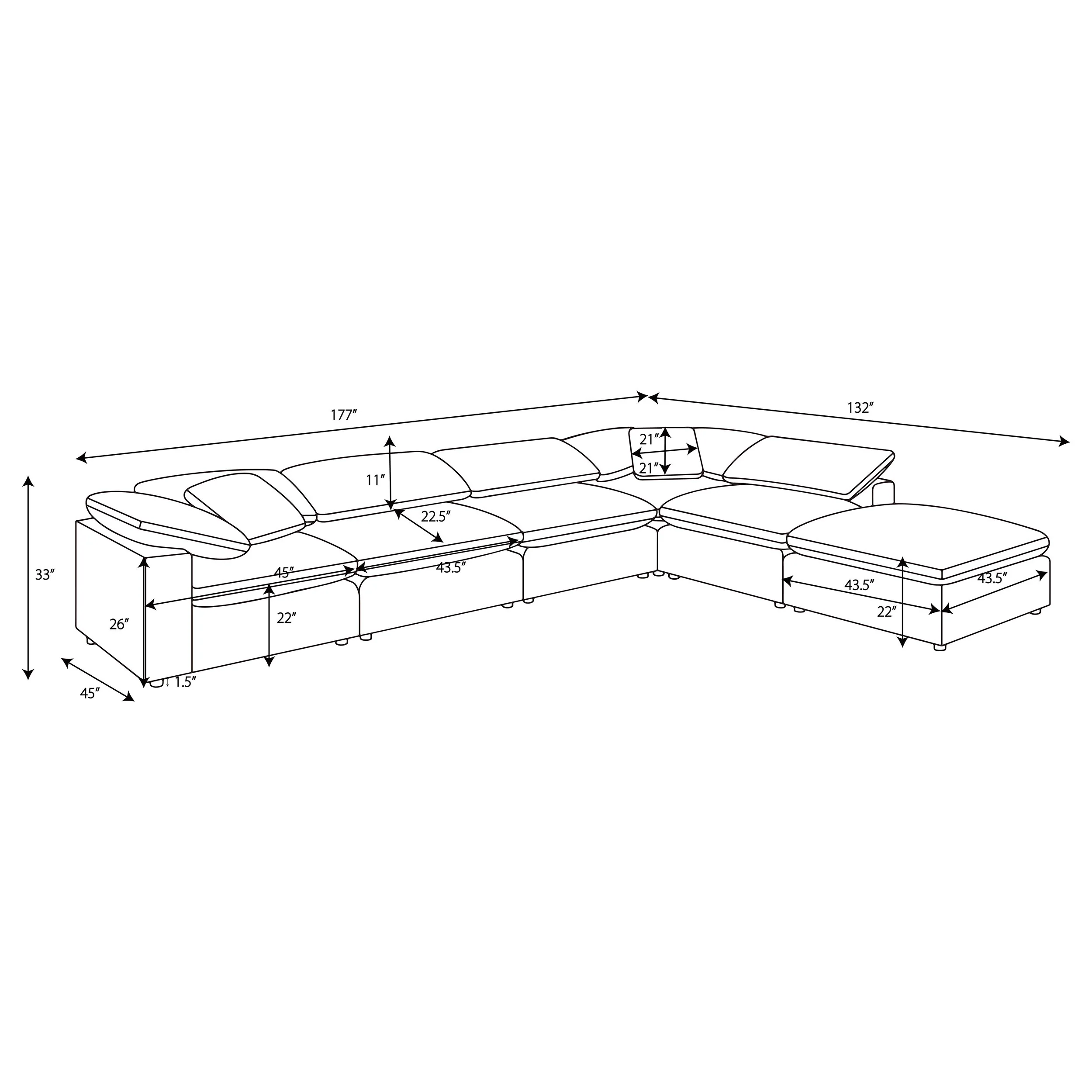 Raleigh Modular Sectional Sofa - Image 29
