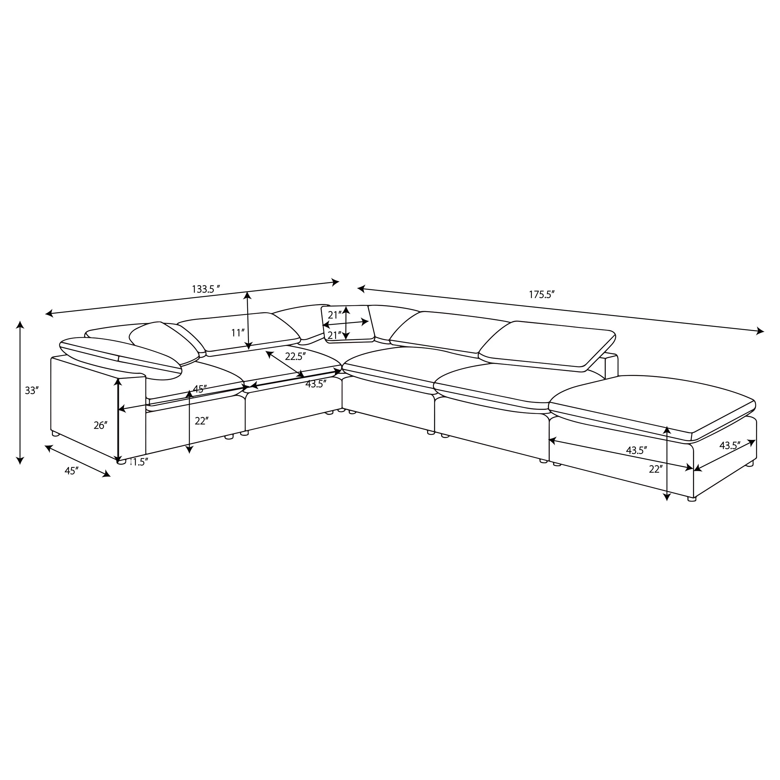 Raleigh Modular Sectional Sofa - Image 30