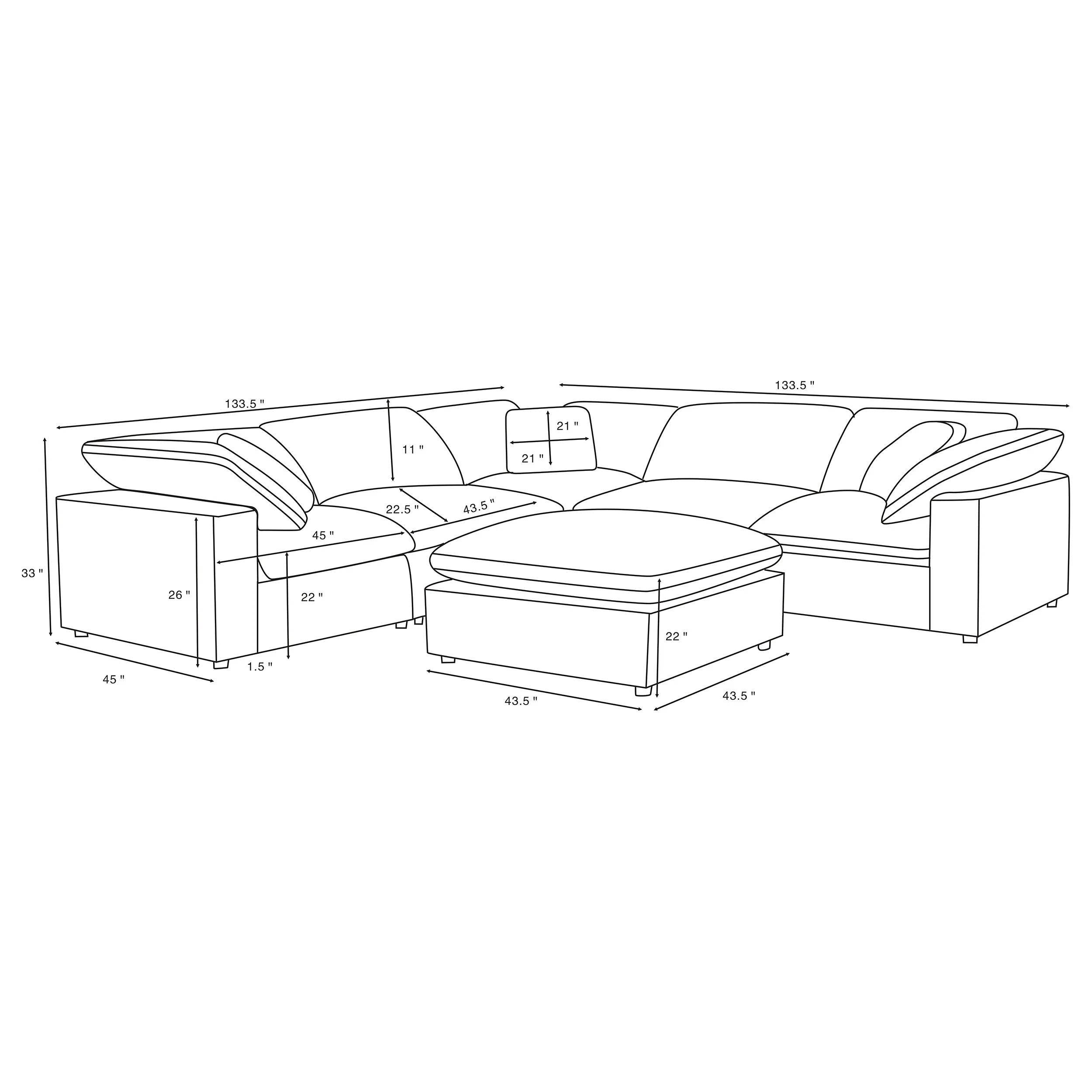 Raleigh Modular Sectional Sofa - Image 46