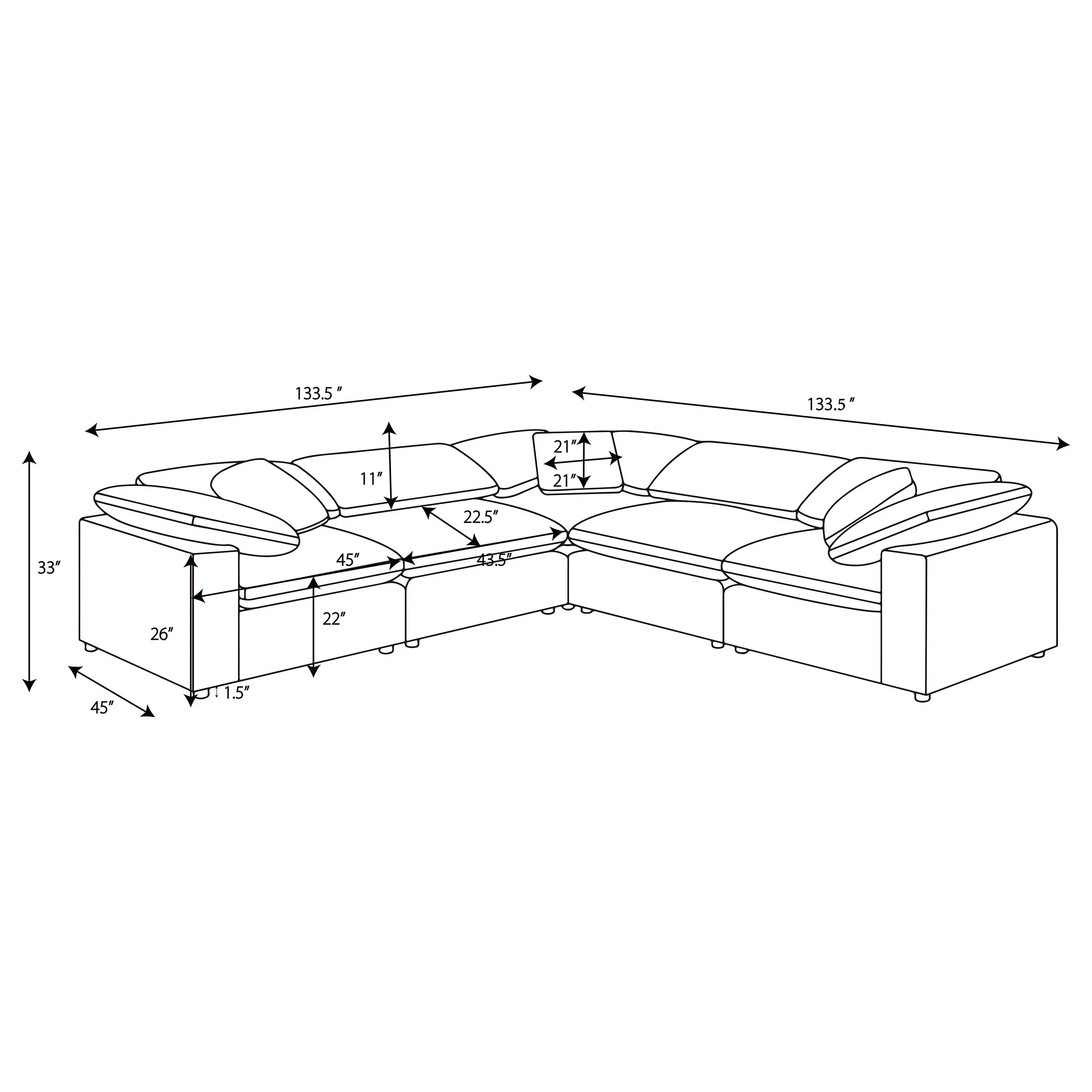Raleigh Modular Sectional Sofa - Image 76