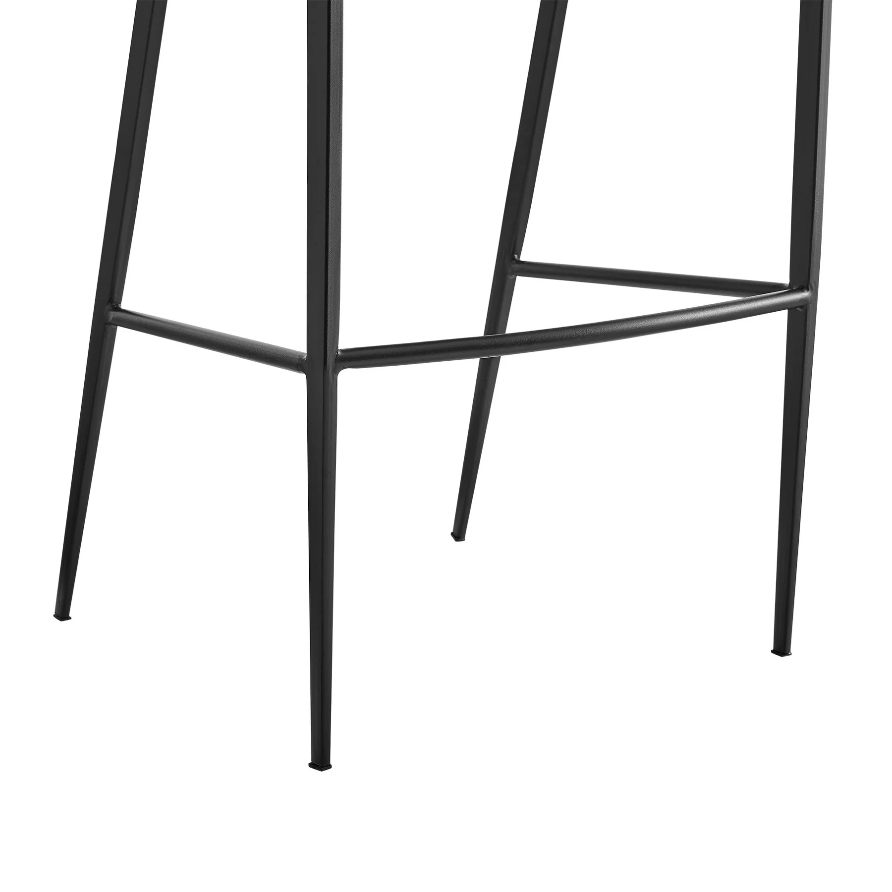 Ramona 30" Bar Stool with Matte Black Iron and Black Faux Leather - Image 8
