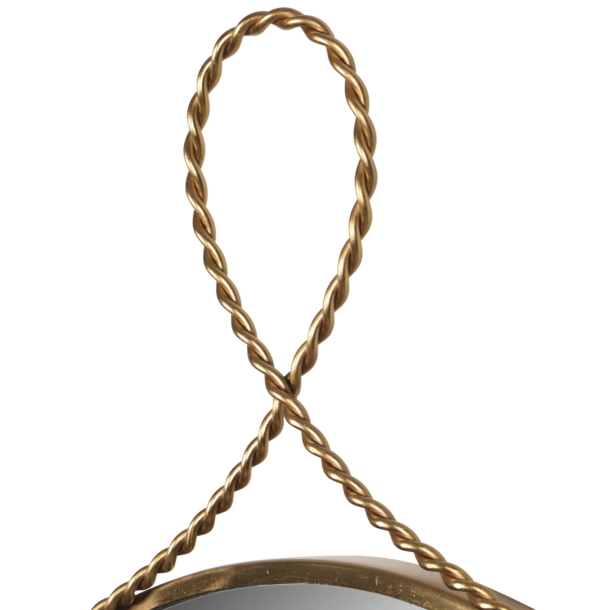 Ravina Braided Brass Oval Wall Mirror - Image 5