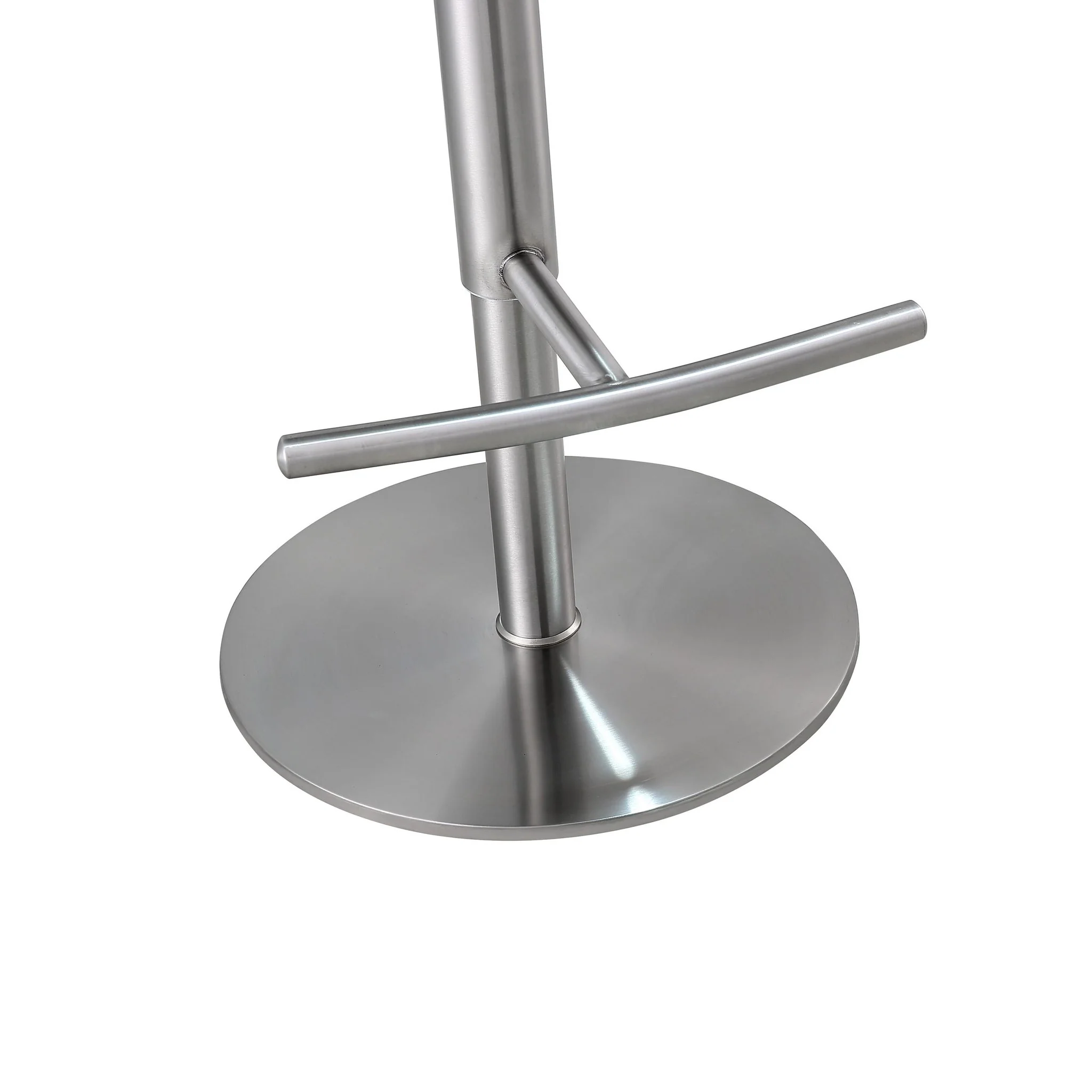 Reagan Sea Foam Green Performance Vegan Leather and Silver Adjustable Stool - Image 7