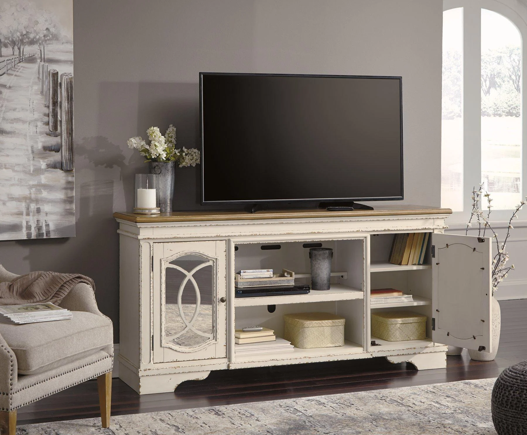 Realyn 74" TV Stand with Electric Fireplace - Image 12