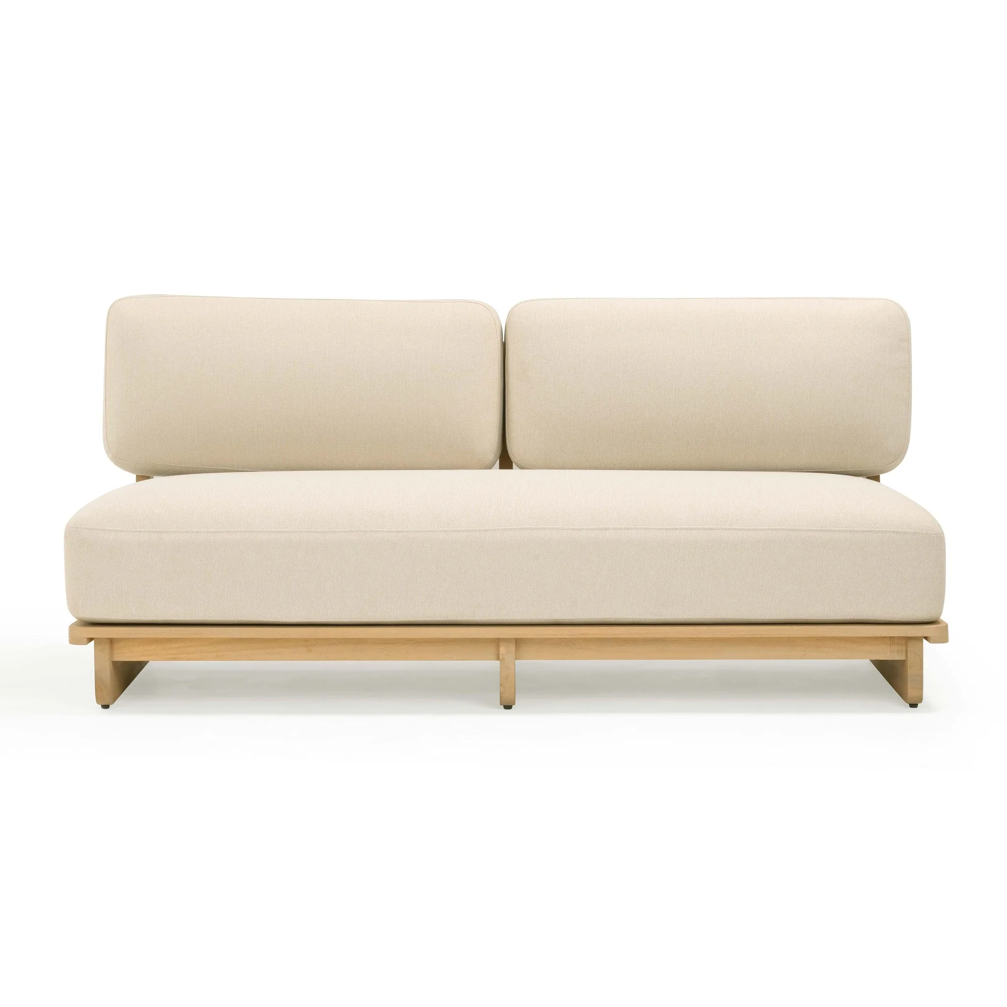 Reavan Cream Outdoor Lounge Sofa - Image 3