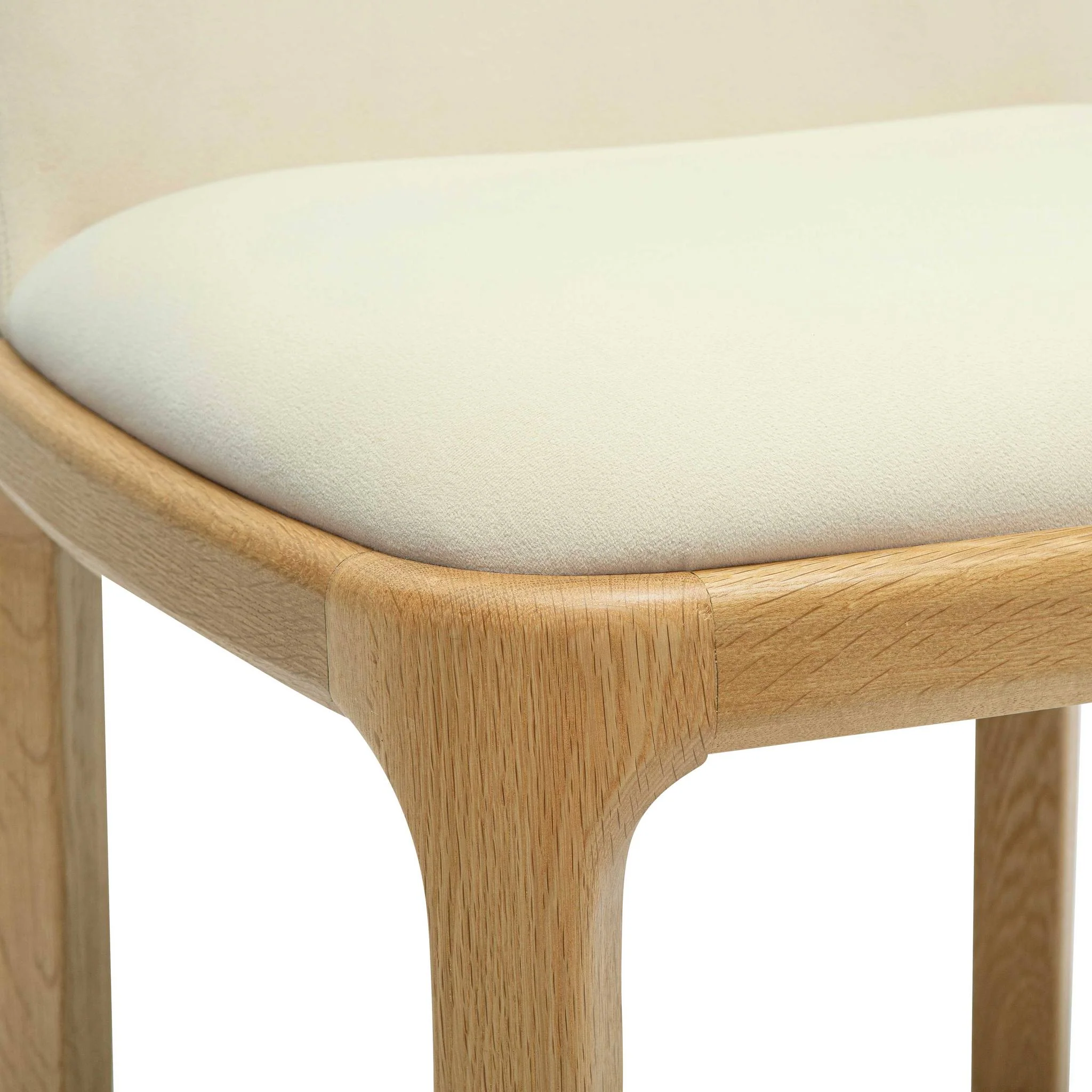 Rebecca Cream Performance Velvet Dining Chair - Image 5