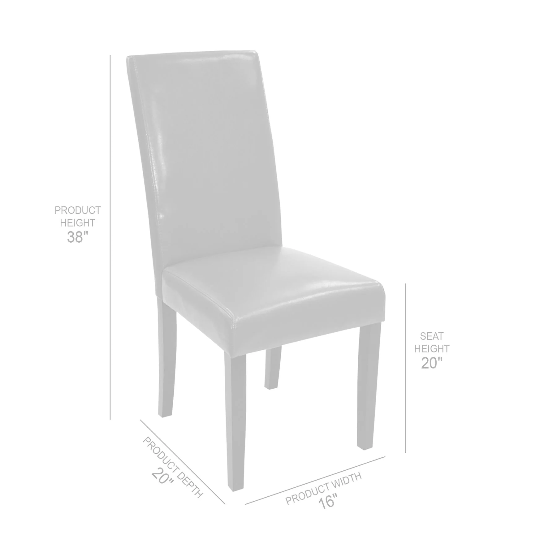 Red Bonded Leather Side Chair Md-014 - Set of 2 - Image 2