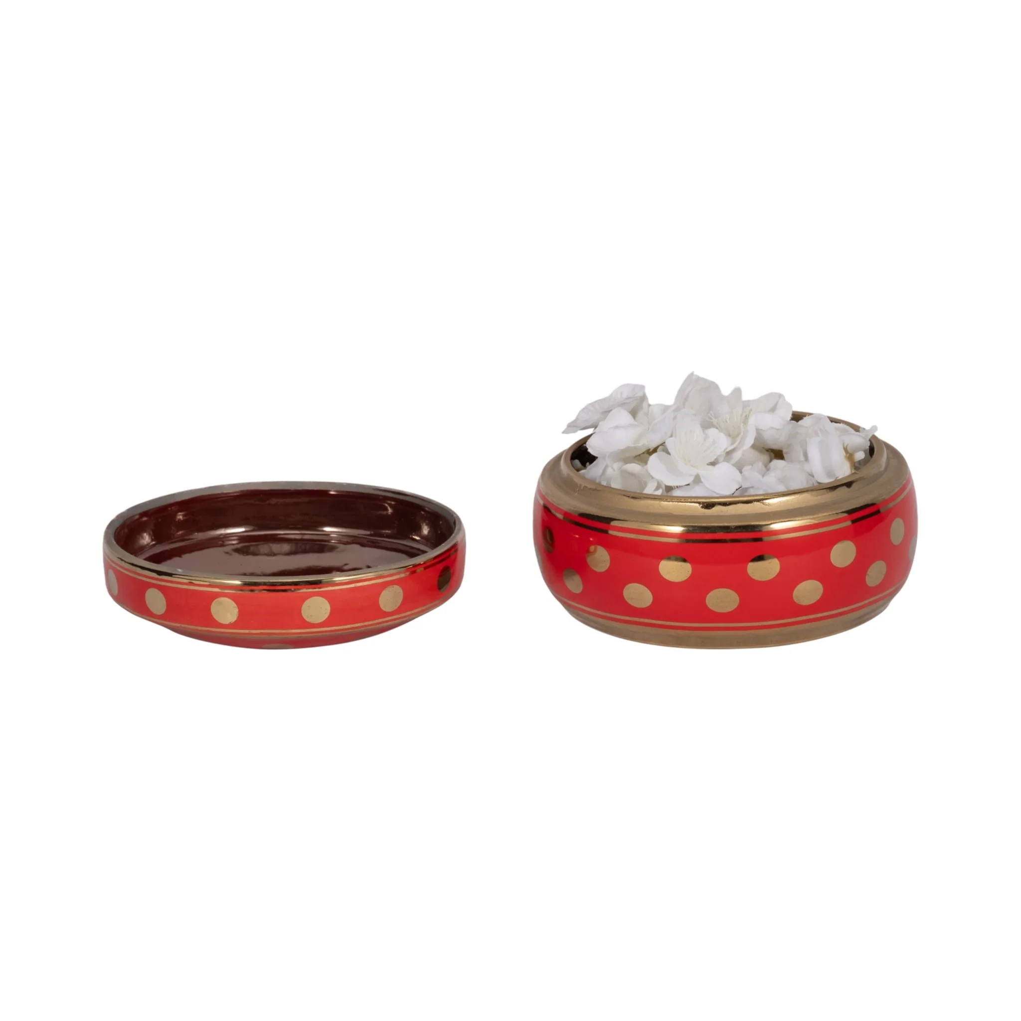 Red/gold Polka Dot Box 7 - Image 2