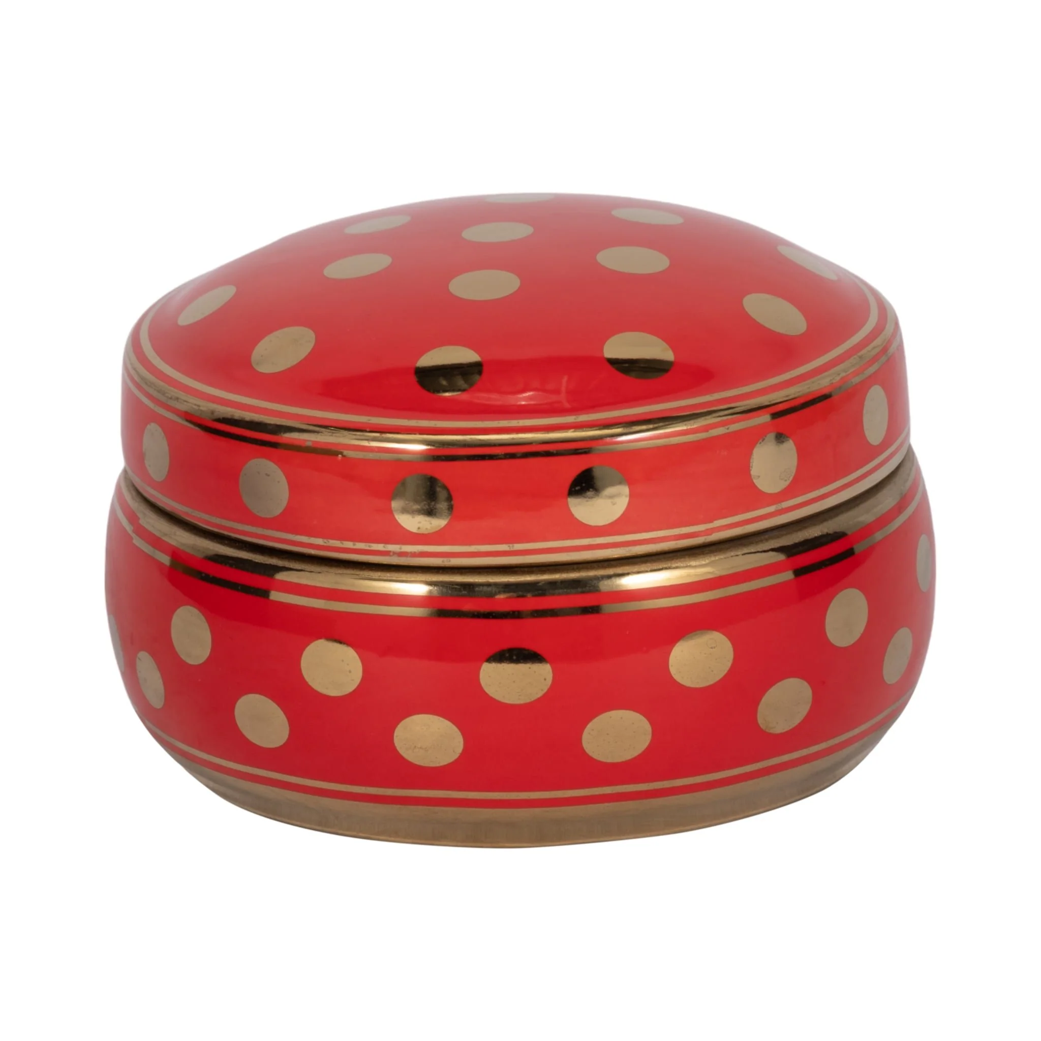 Red/gold Polka Dot Box 7 - Image 3
