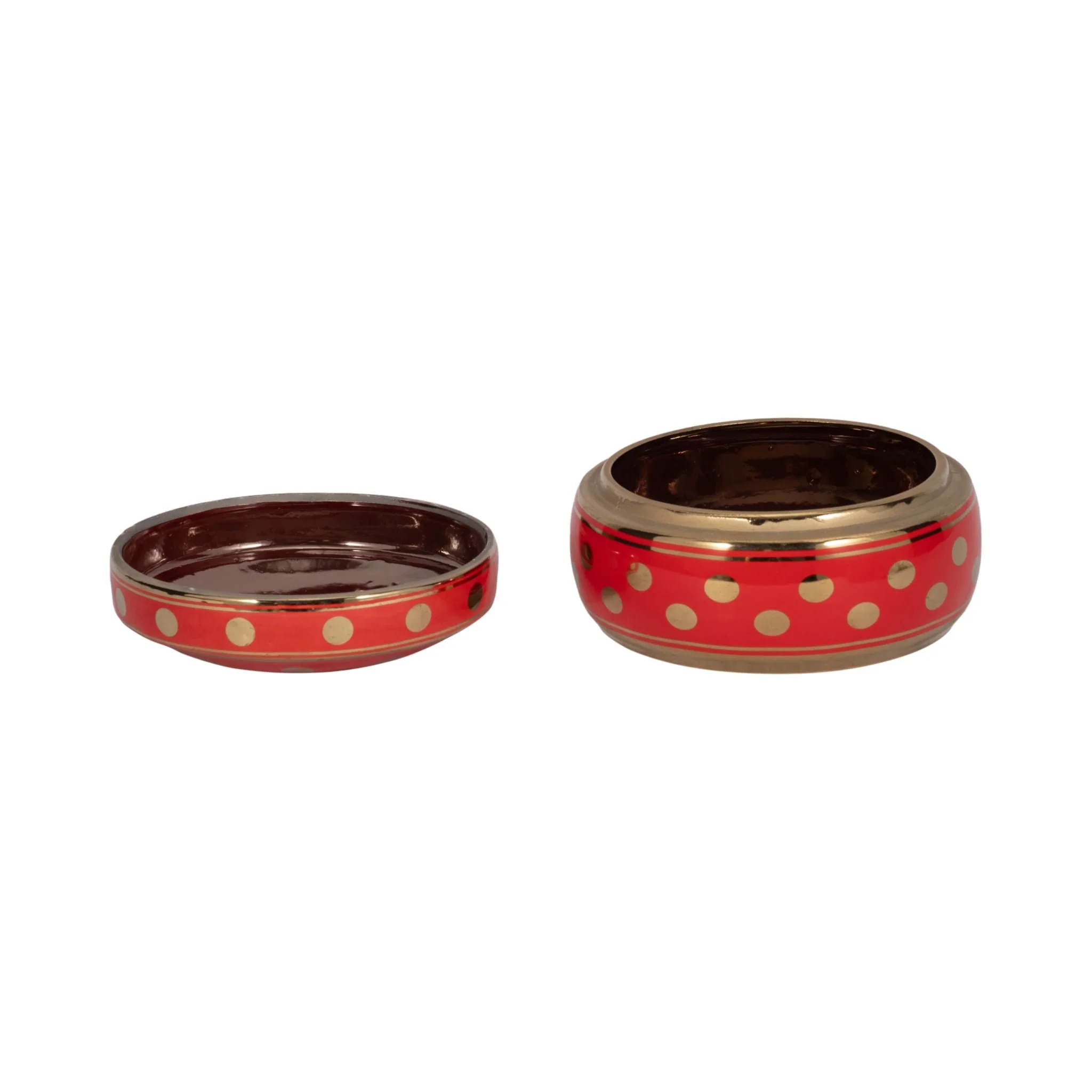 Red/gold Polka Dot Box 7 - Image 4