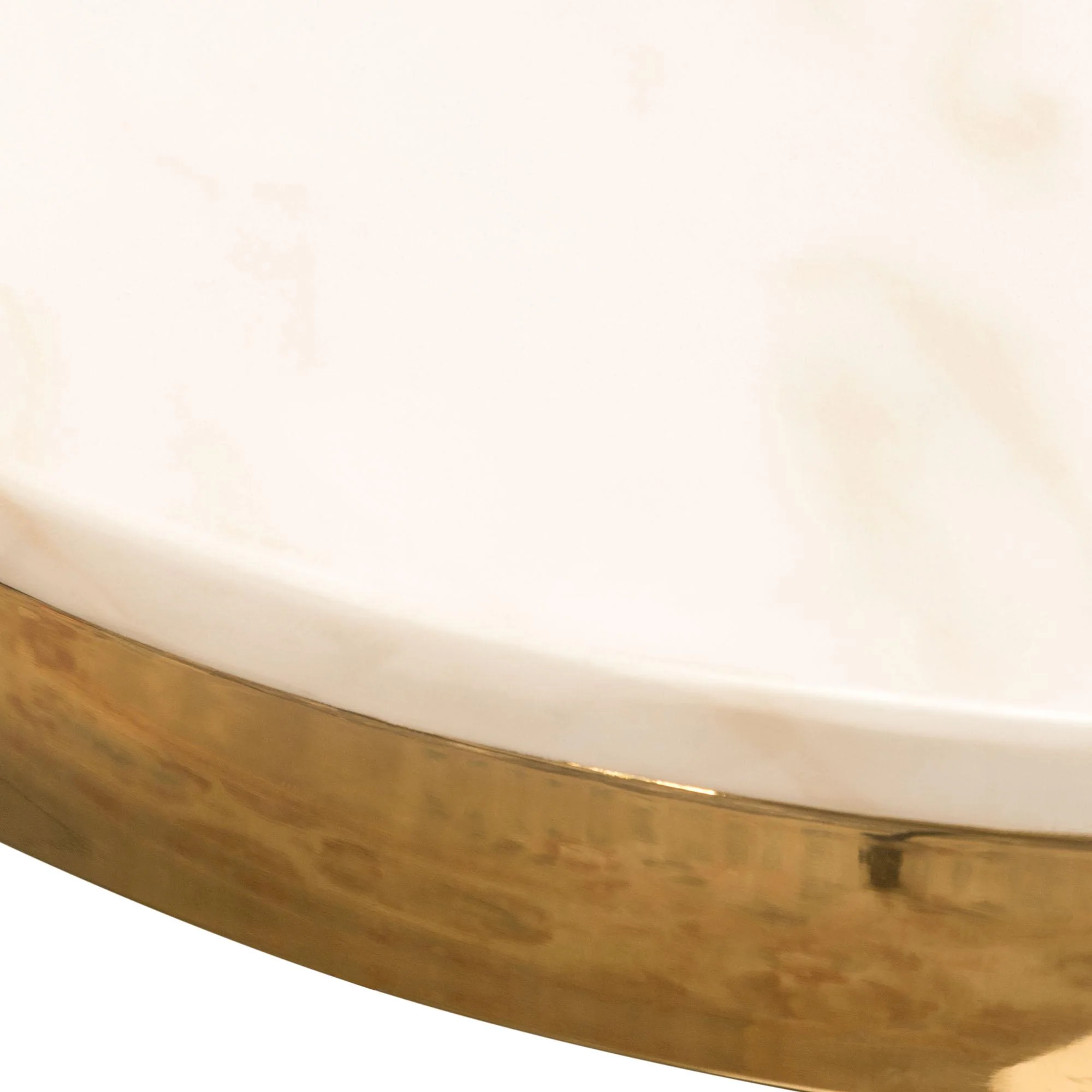Reed Round Accent Table with White Marble Top and Gold Finished Metal Base by Diamond Sofa - Image 7