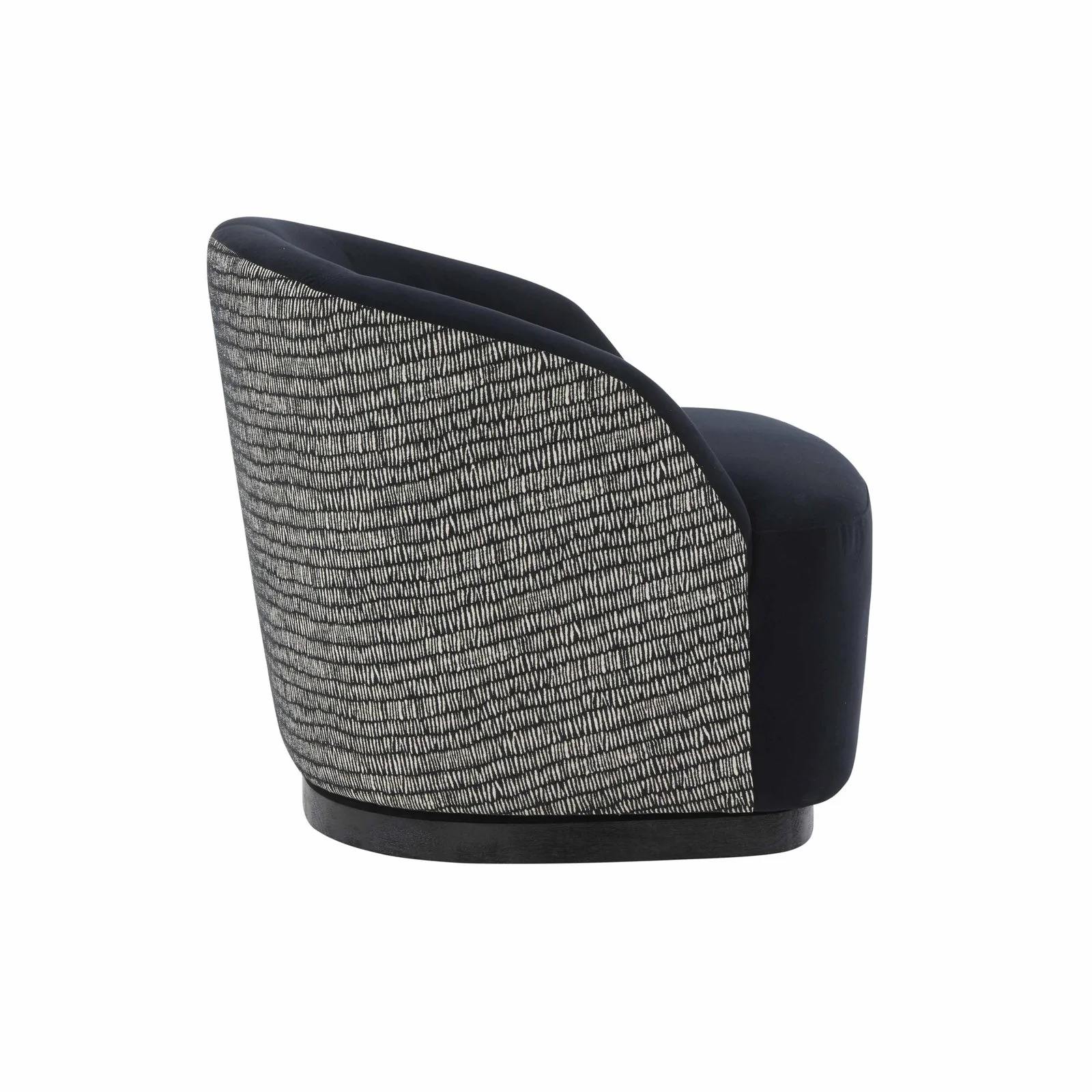 Reese Black Velvet Swivel Chair - Image 4