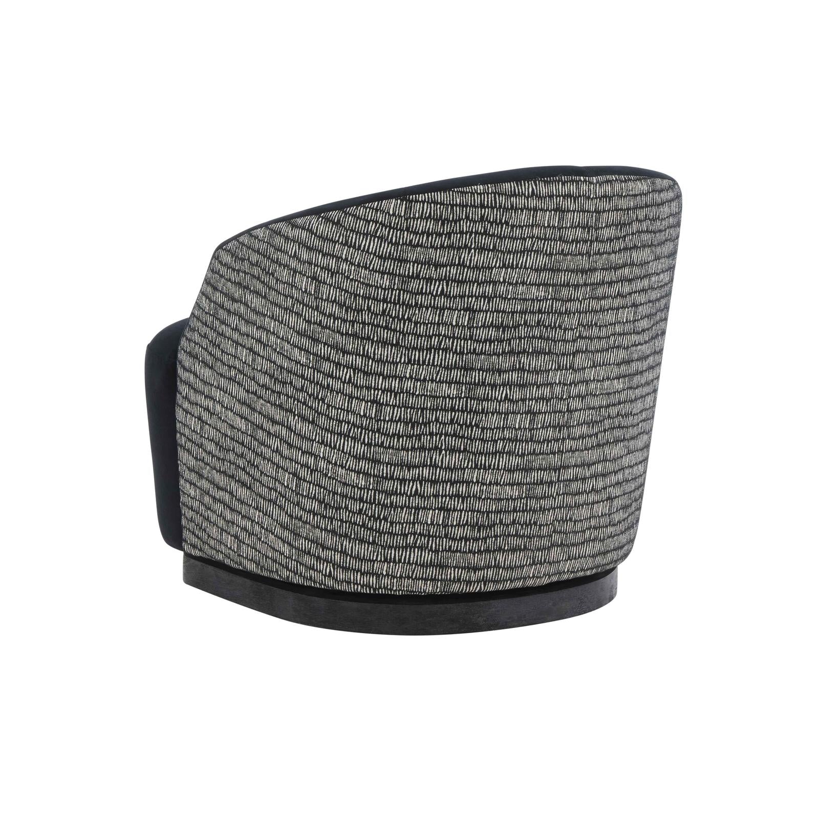 Reese Black Velvet Swivel Chair - Image 5