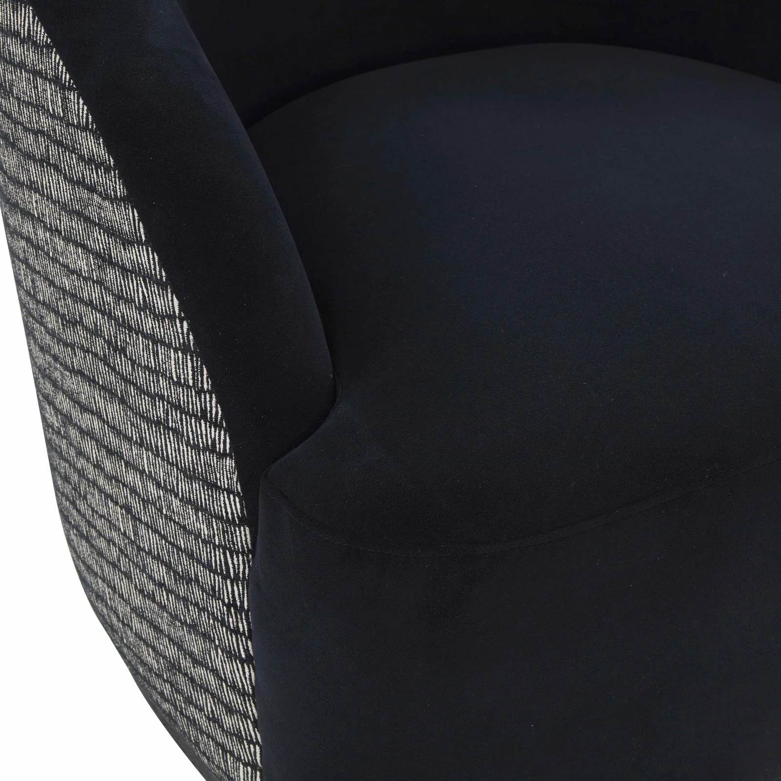Reese Black Velvet Swivel Chair - Image 6