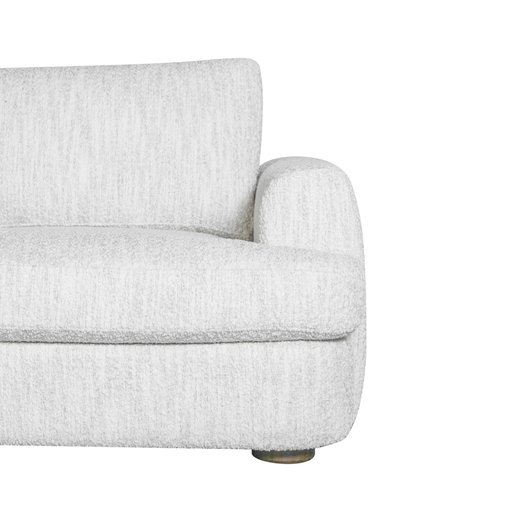 Reid 123 in. Left Arm Facing Rectangular Sectional Sofa in Snow Fleck Fabric with Round Arms - Image 4