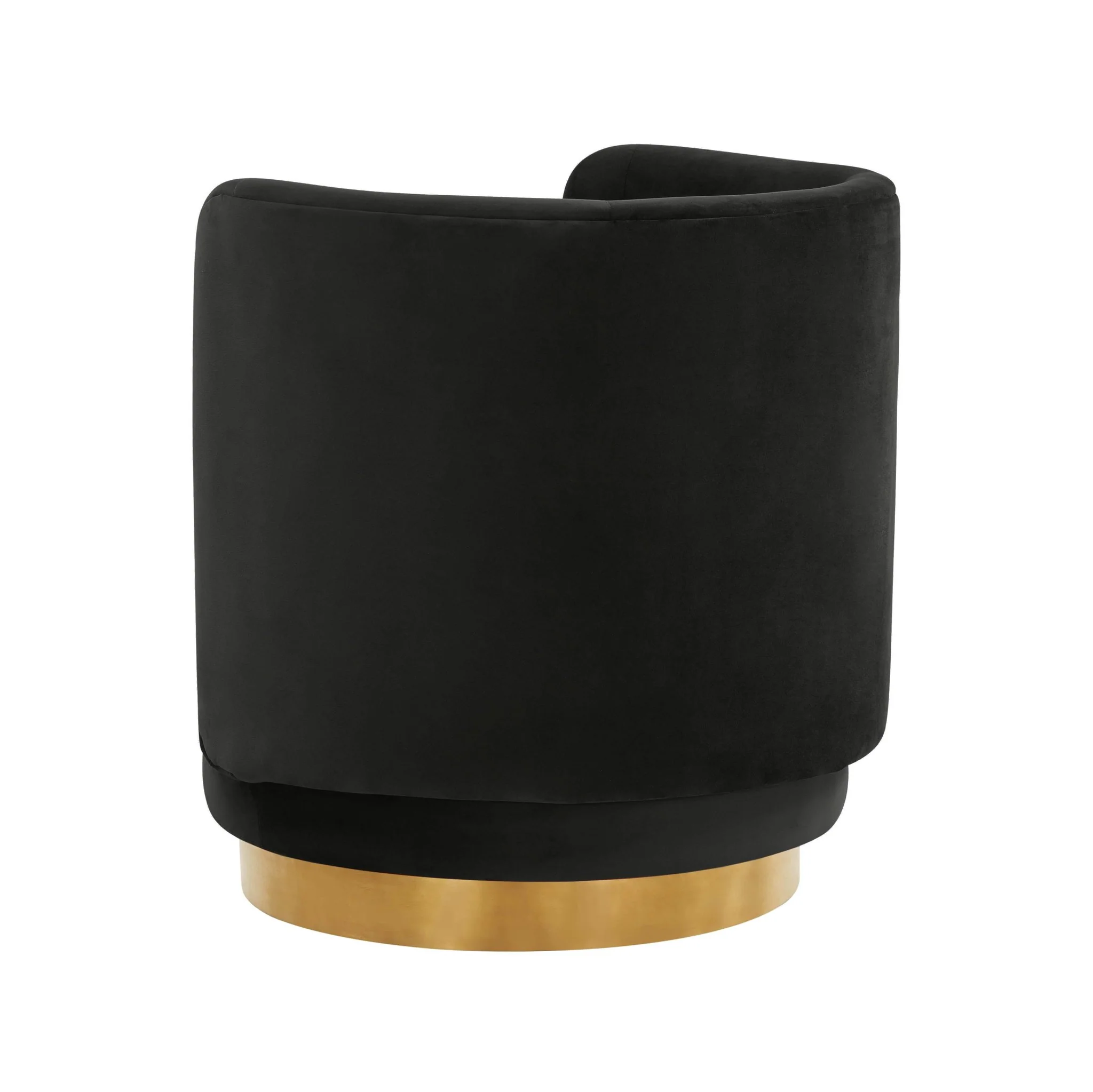 Remy Black Velvet Swivel Chair - Image 4