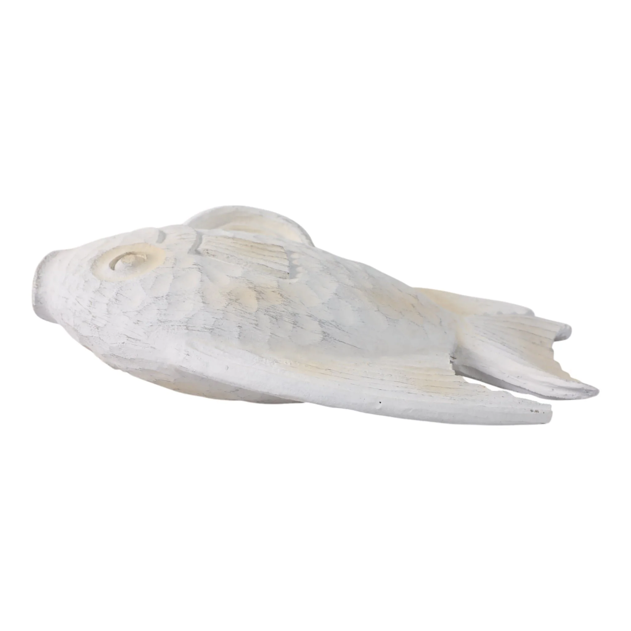Resin 10" Fish Figurine, Whitewash - Image 6