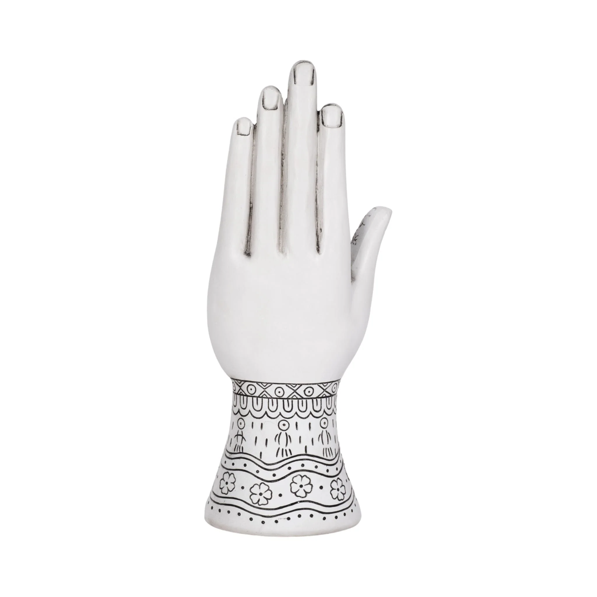 Resin, 10" Tattoo Hand, White - Image 4