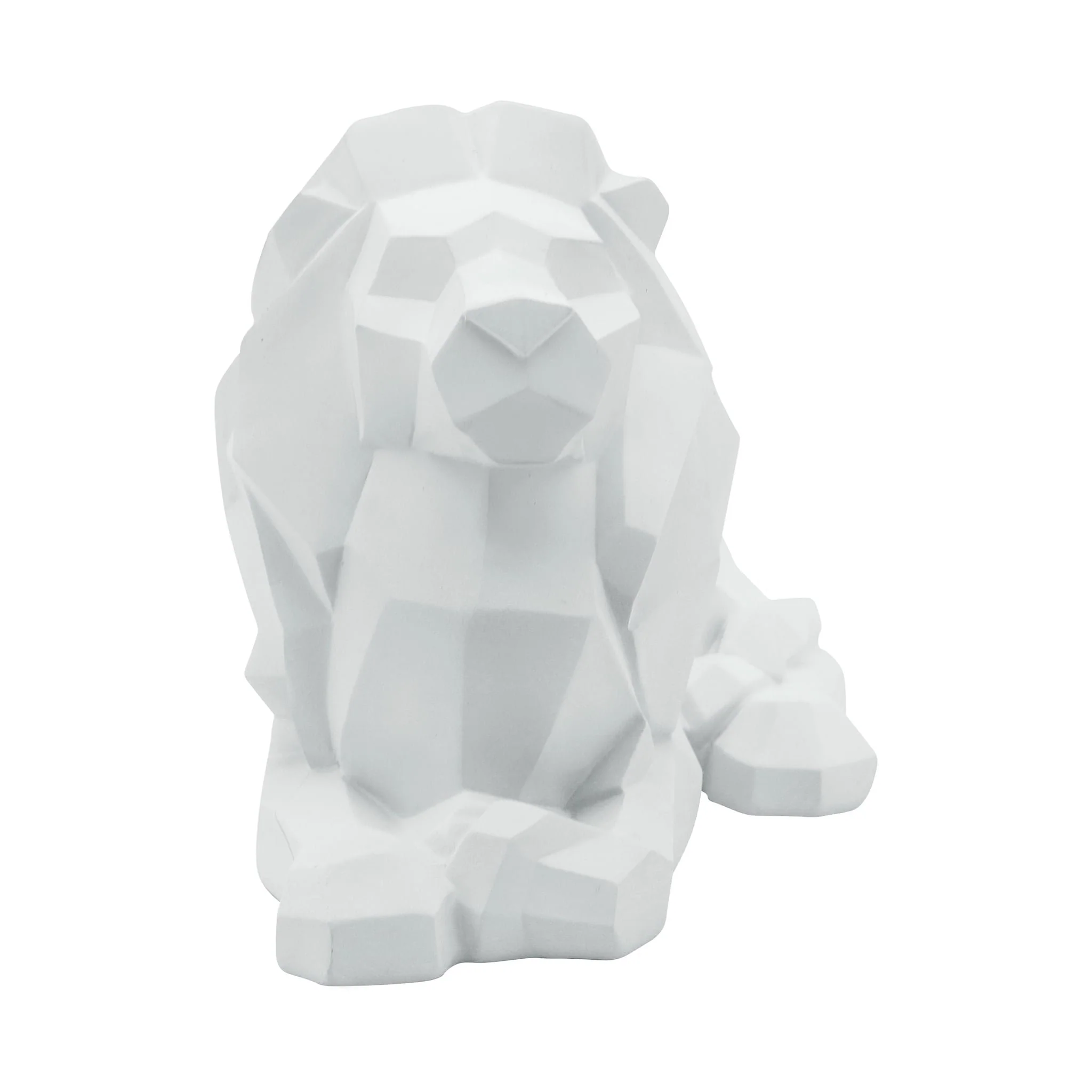 Resin 13" Laying Lion, White - Image 5