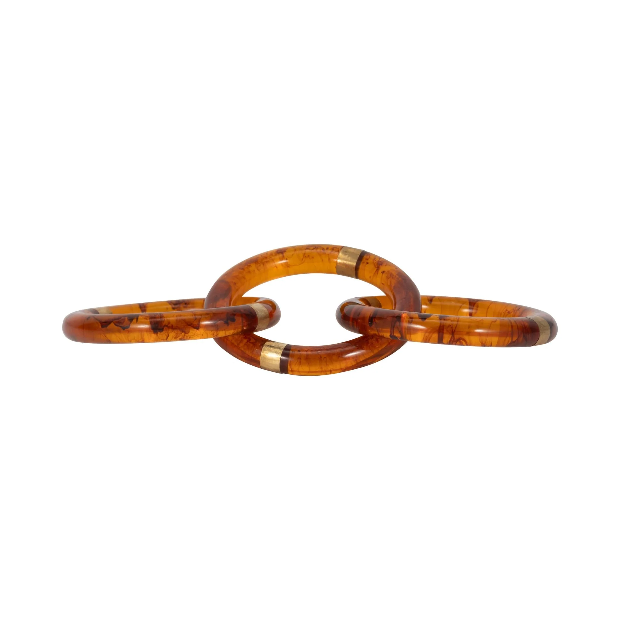 Resin, 13" Tortoise Chain W Brass, Multi - Image 6