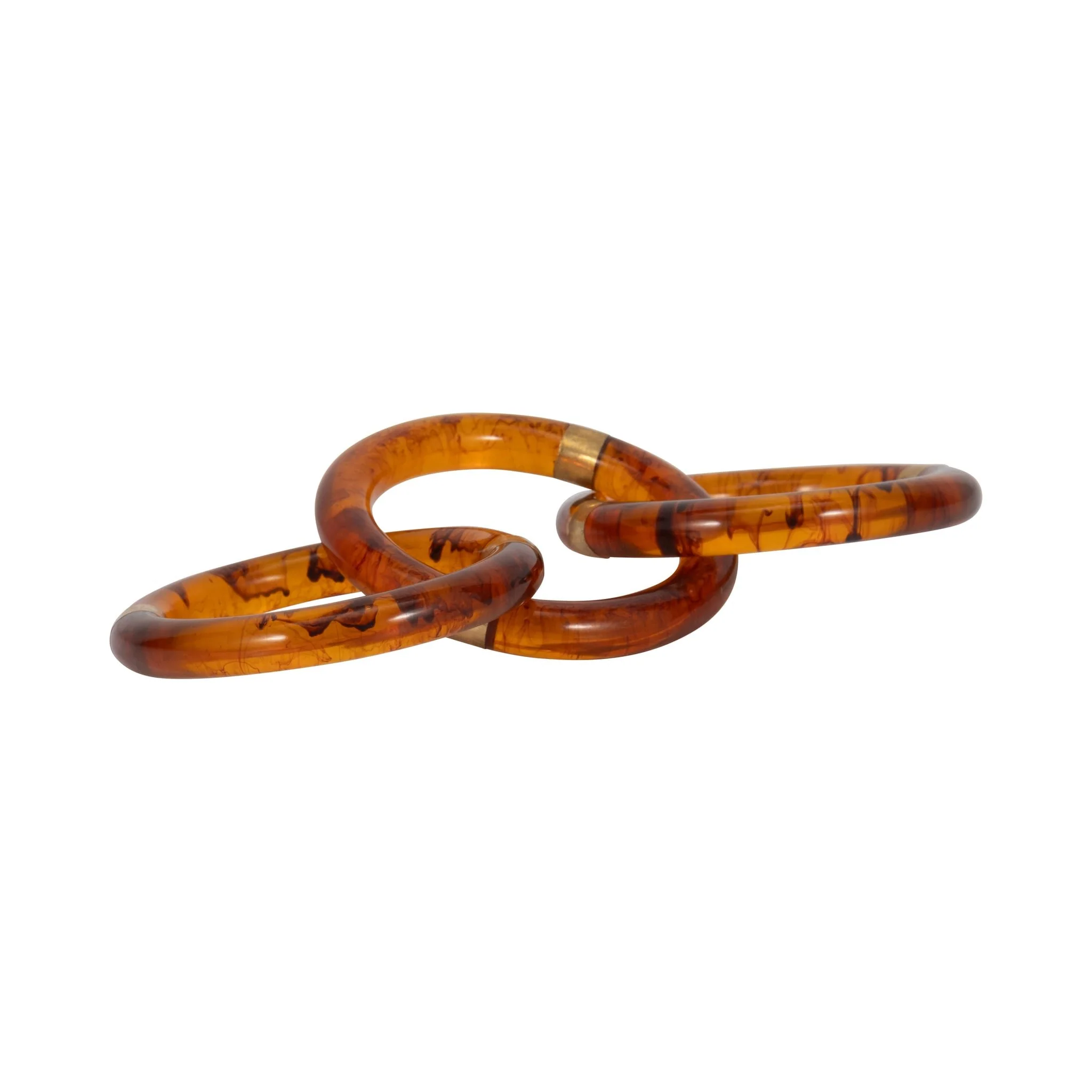Resin, 13" Tortoise Chain W Brass, Multi - Image 7