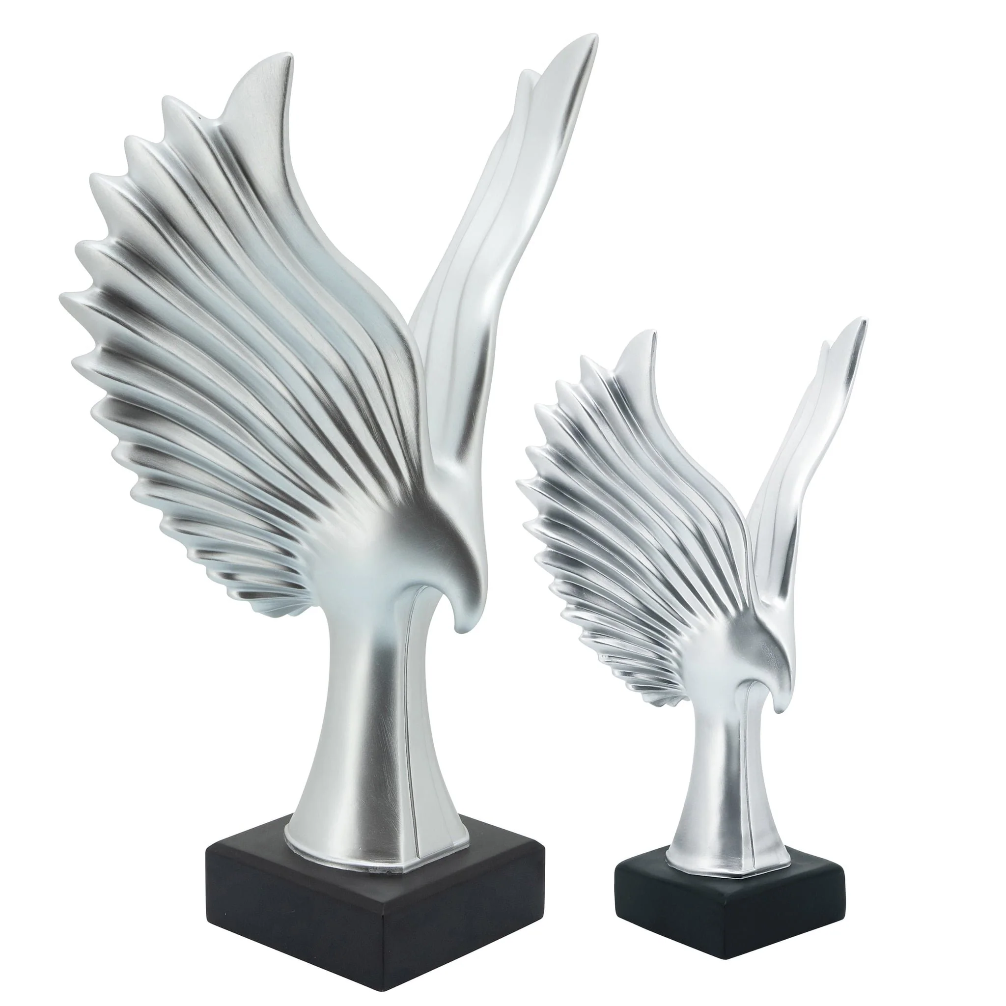 Resin 14"h Eagle Table Accent, Silver - Image 5