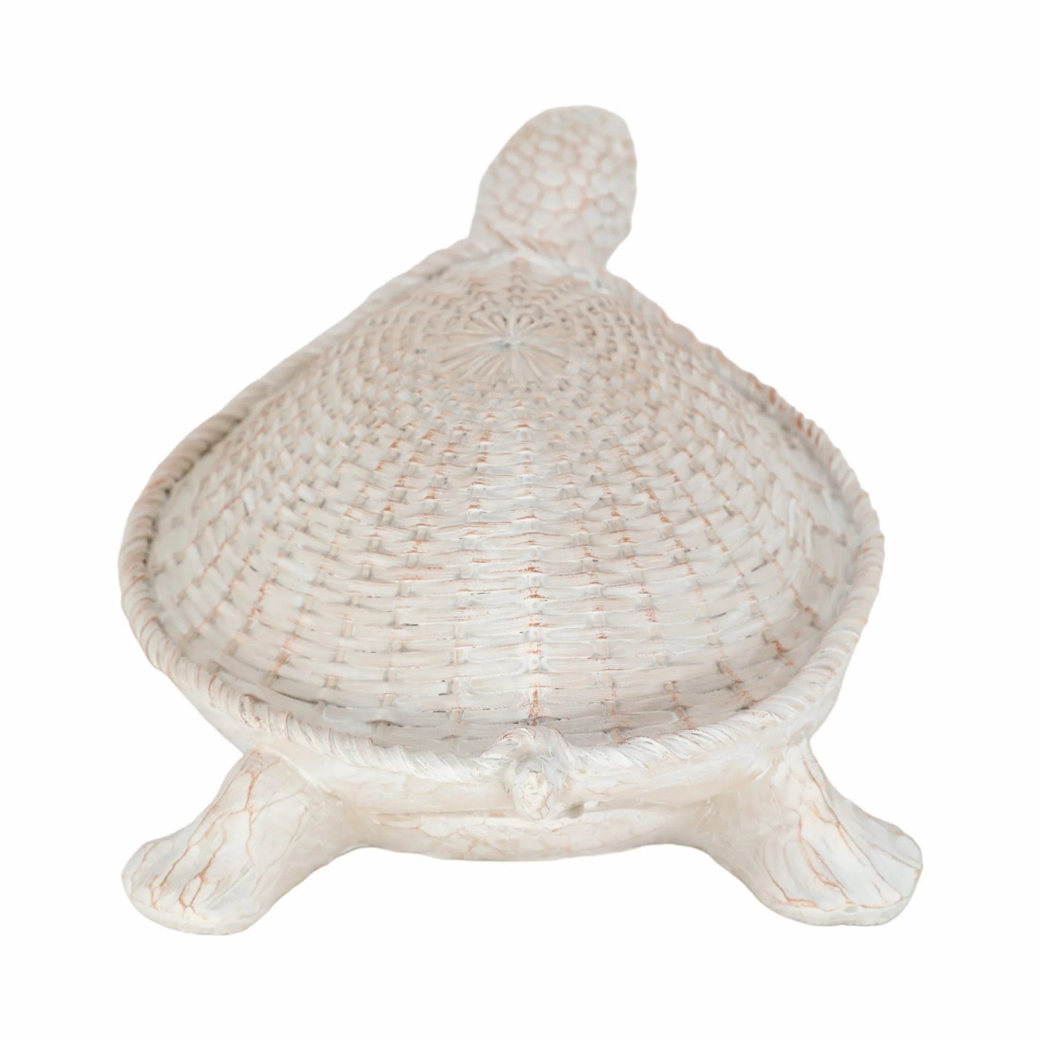 Resin, 15" Turtle Deco, White - Image 4