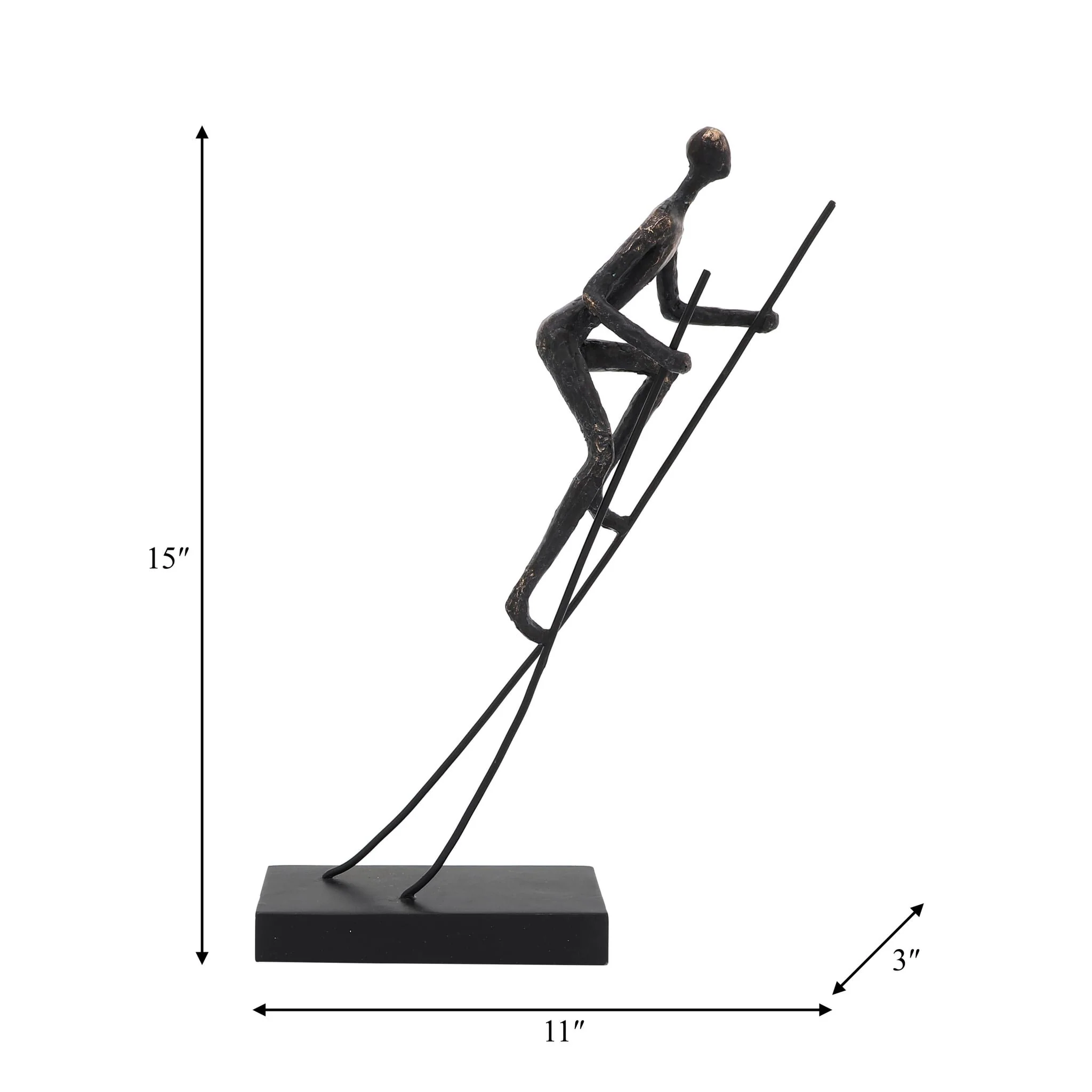 Resin, 15"h  Man On Stilts, Bronze - Image 7